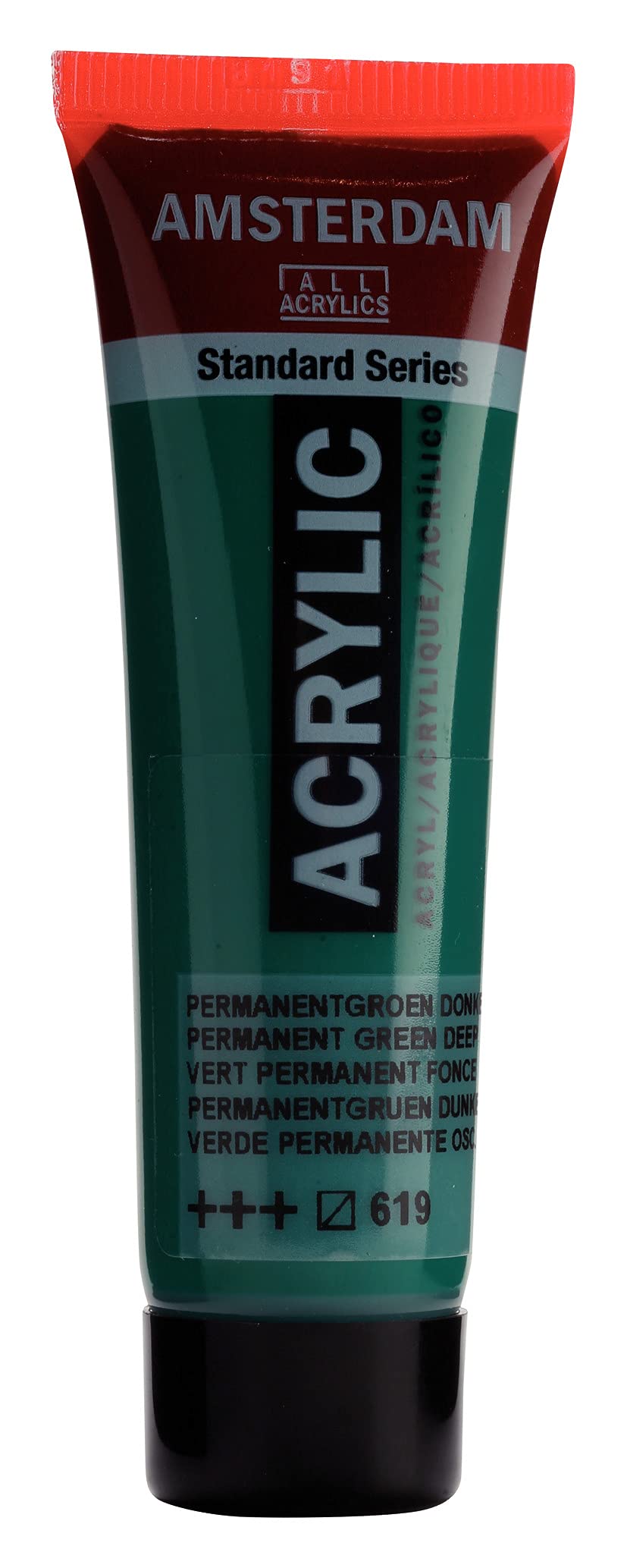 Amsterdam Standard Series 20ml Permanent Green Deep 619 Acrylic Paint Tube - Professional Art Supplies for Canvas Painting, DIY Crafts & School Projects