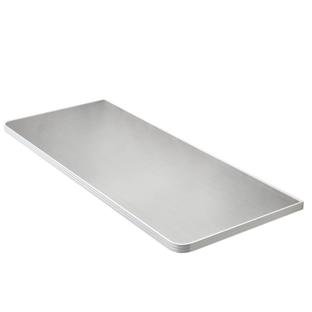 CHENCUAN Silver Drop Leaf Wall Mounted Table - Stainless Steel Folding Workbench for Small Spaces | Perfect for Home Office, Kitchen, Garage & Laundry Room | Space-Saving Solution for Work, Dining & Storage