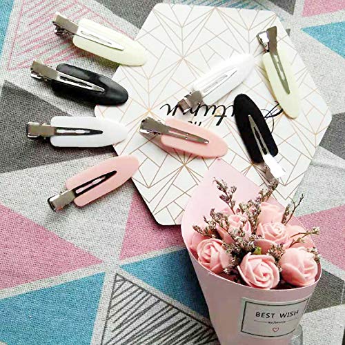6-Piece No Bend Hair Clips Set - Crease-Free Hairstyling & Makeup Clips for Women & Girls - Perfect Christmas Gift (Black) - Great for Salon Styling, DIY Hair Care & Everyday Use
