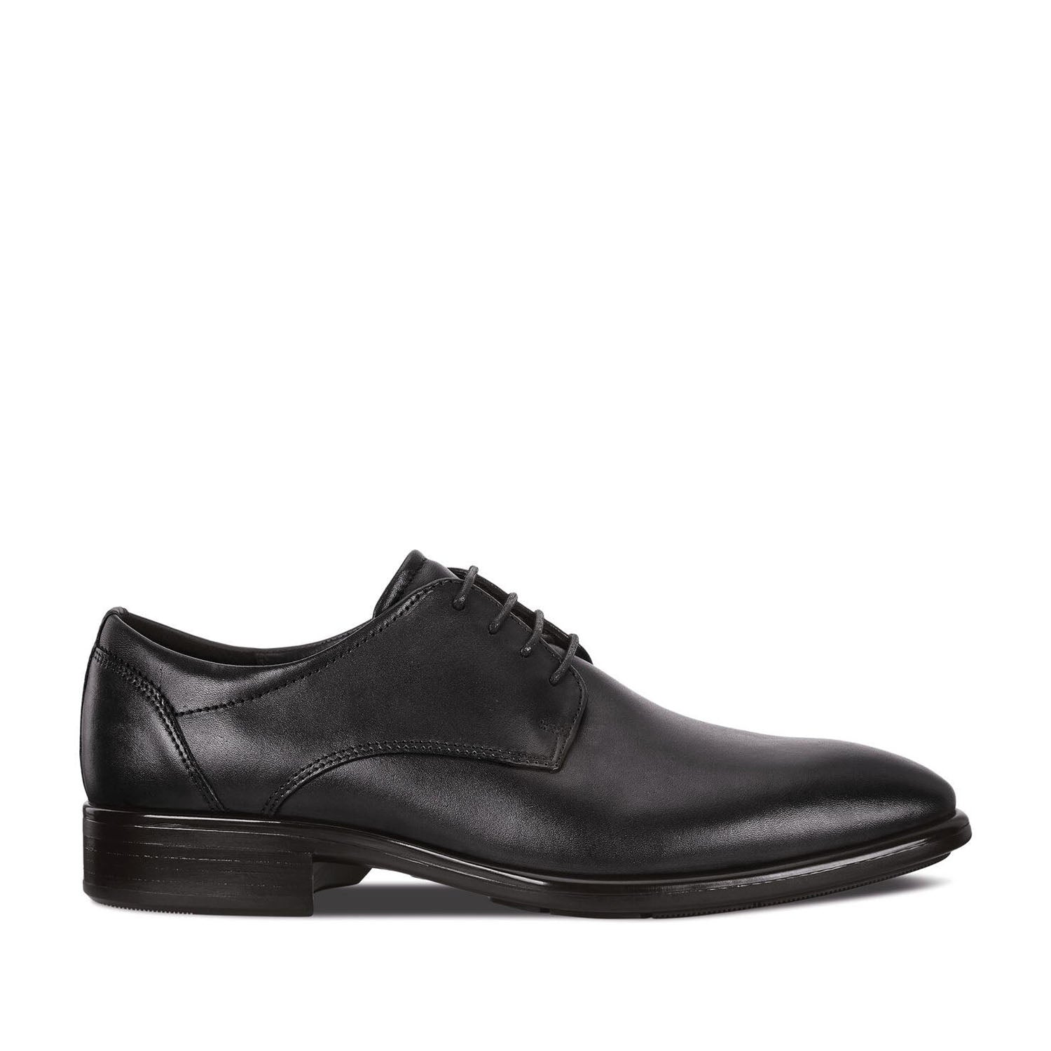 ECCO Men's Citytray Casual Sneakers - Black Leather Slip-On Shoes for Walking & Travel | Comfortable & Stylish Urban Footwear