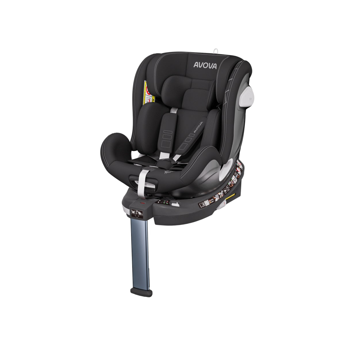 Avova Swan Fix i-Size Child Car Seat - Safe & Comfortable for Babies & Toddlers - Ideal for Long Road Trips & Daily Commutes