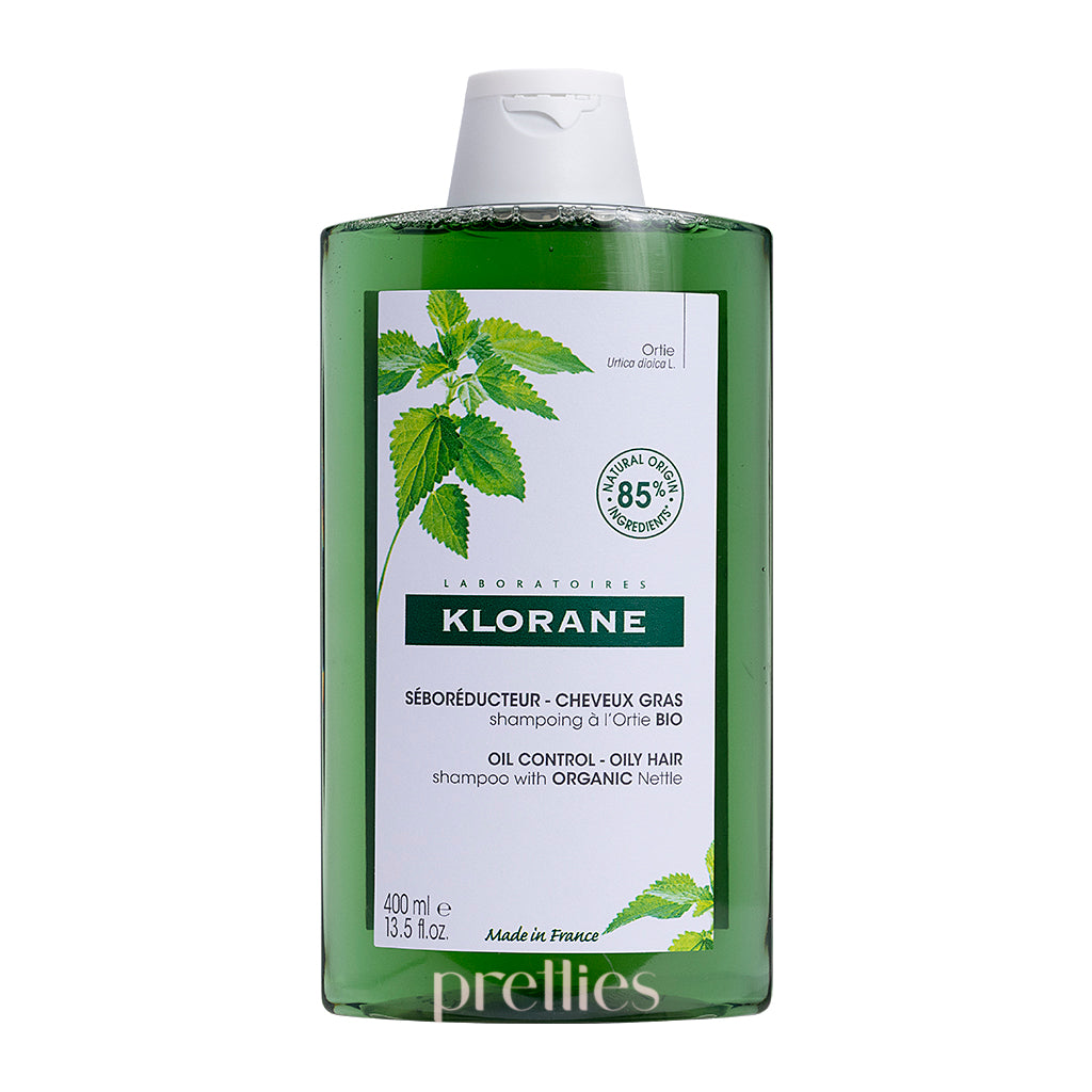 KLORANE Oil Control Shampoo with Nettle for Oily Hair - 400ml for Daily Use & Scalp Care - Gentle Clarifying Shampoo for Men & Women