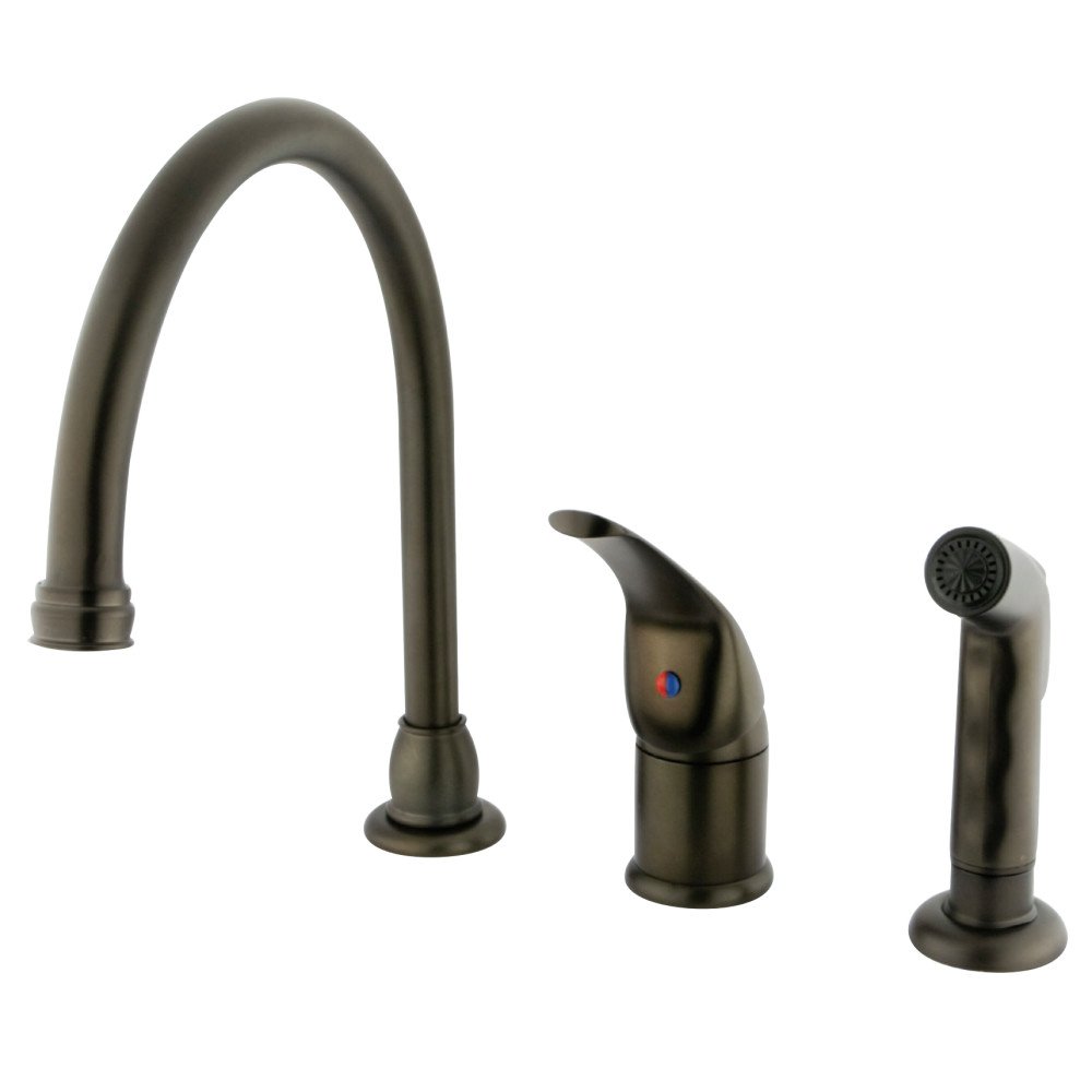 Kingston Brass KB825 Chatham 9-Inch Widespread Kitchen Faucet in Oil-Rubbed Bronze - Perfect for Farmhouse, Rustic, and Traditional Kitchen Sinks