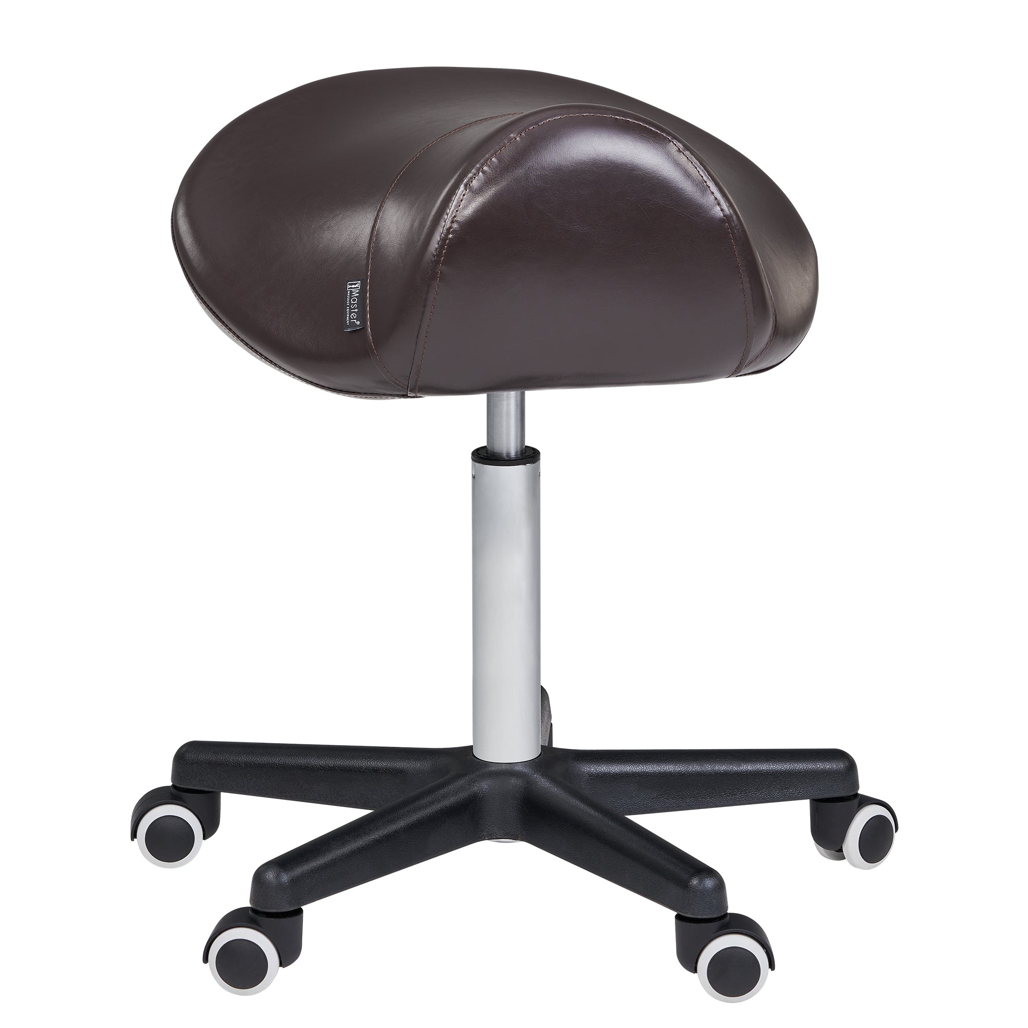 Ergonomic Massage Saddle Stool with Swivel Base & Adjustable Pneumatic Lift - Posture Support Chair for Therapists, Office Workers (Rich Coffee Brown) - Perfect for Massage Clinics, Home Offices & Beauty Salons