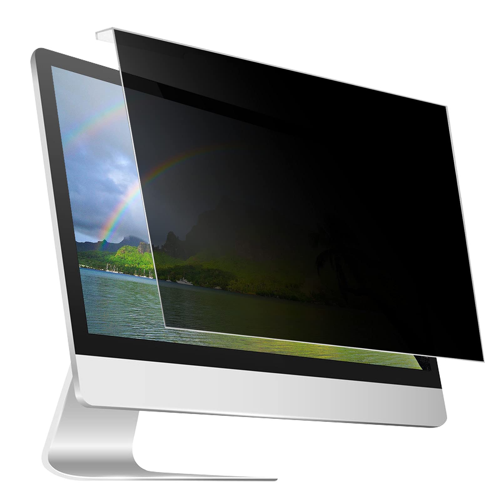 17-27 Inch Computer Monitor Privacy Screen Filter - Anti Blue Light Eye Protection, Hanging Removable Acrylic Screen Protector for Widescreen LCD Displays (27in/612x356mm) - Ideal for Office Work & Gaming
