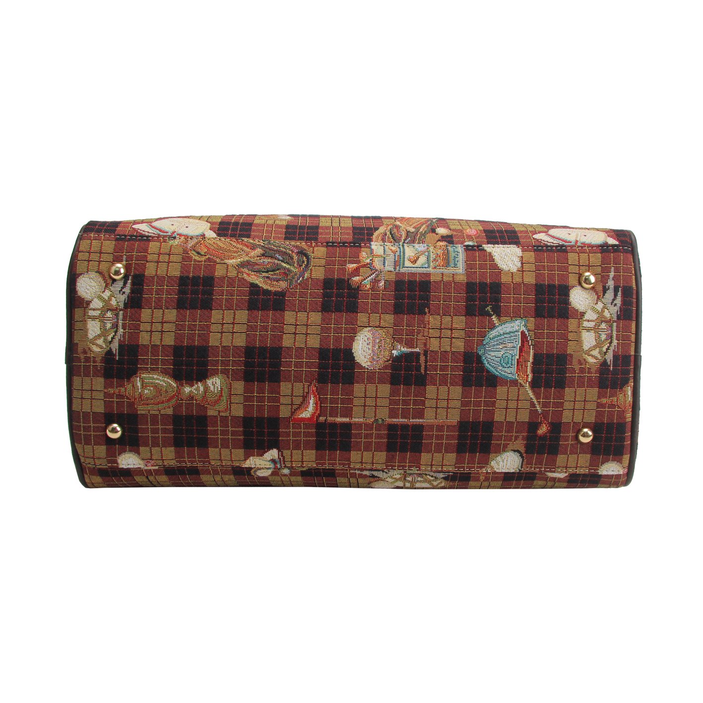 Signare Women's Brown Fashion Canvas Tapestry Travel Weekend Overnight Bag - Golf Design (TRAV-Golf) | Perfect for Gym, Beach Trips & Weekend Getaways