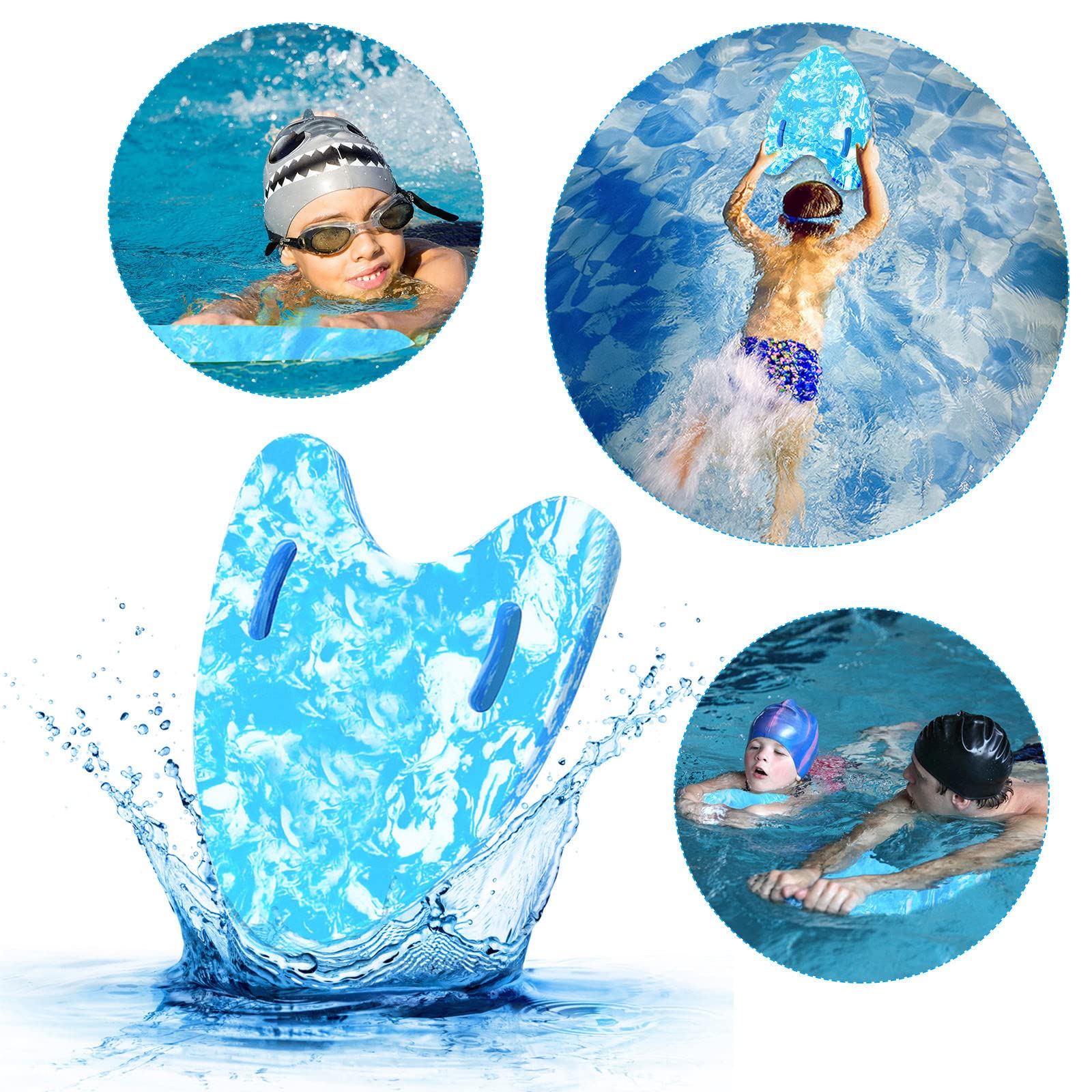 **Inflatable Baby Swim Float - Kickboard for Kids & Adults, Pool Training Aid, Blue One Size - Perfect for Swimming Lessons, Water Safety & Family Fun**