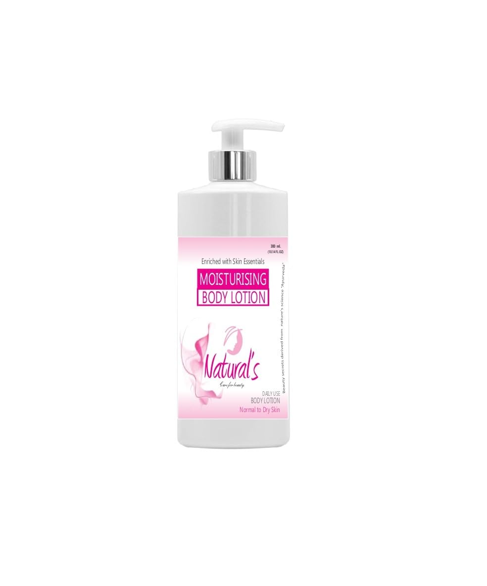 Natural's Care Ayurvedic Moisturizing Body Lotion for Dry Skin - 300ml | Organic Herbal Hydration | Daily Moisturizer for Women & Men | Perfect for Post-Shower & Winter Care