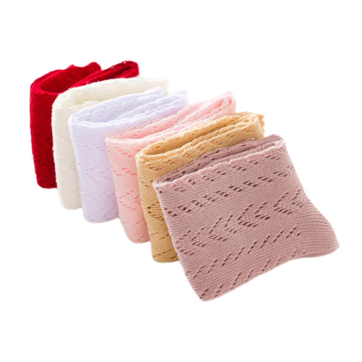 6 Pack Baby Girl Knee High Socks - Cotton Ruffled Long Stockings with Bows for Newborn & Toddler | Cute Infant Fashion Accessories for Dress Up, Photography & Daily Wear