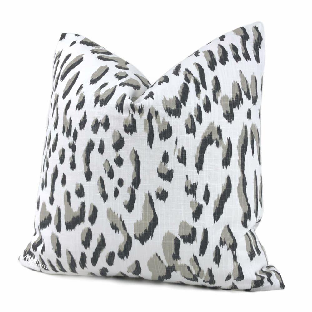 Brenner Taupe Black White Leopard Print Pillow Cover - Soft Decorative Throw Pillow Case for Sofa, Bed, Couch - Home Decor Accent for Living Room, Bedroom