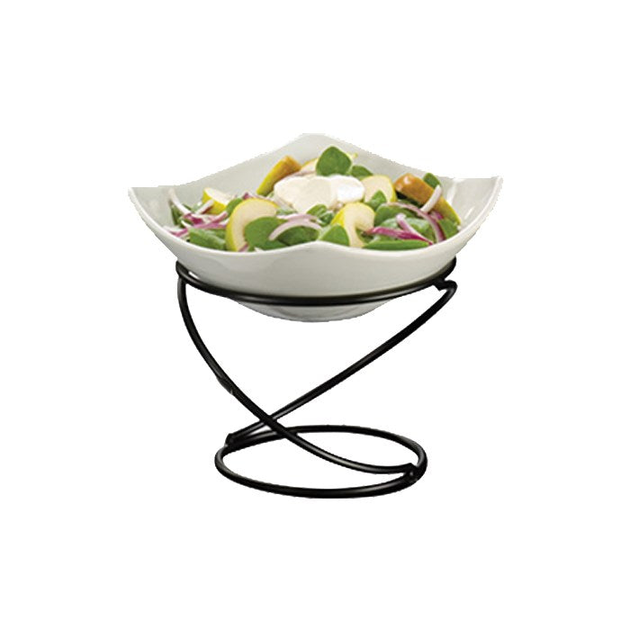 American Metalcraft LWUS779 Contempo Swirl Pizza Stand - 7 x 9 x 7 Inches, Black Metal Pizza Holder for Serving, Display & Storage - Perfect for Restaurants, Parties & Home Kitchen Use