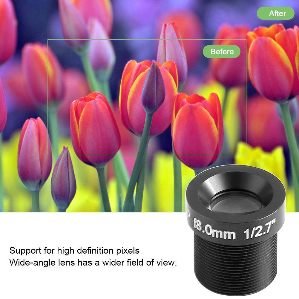 8mm 1080p HD Security Camera Lens - Wide Angle Replacement Lens for CCTV & IP Cameras - Perfect for Home Surveillance, Business Security & Outdoor Monitoring