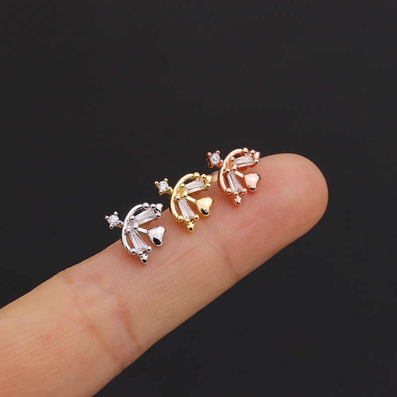 20G Cartilage Tiny Stud Earrings - Dainty Flower & Butterfly Earrings for Women | Hypoallergenic Piercing Jewelry | Perfect for Everyday Wear, Parties & Gifts
