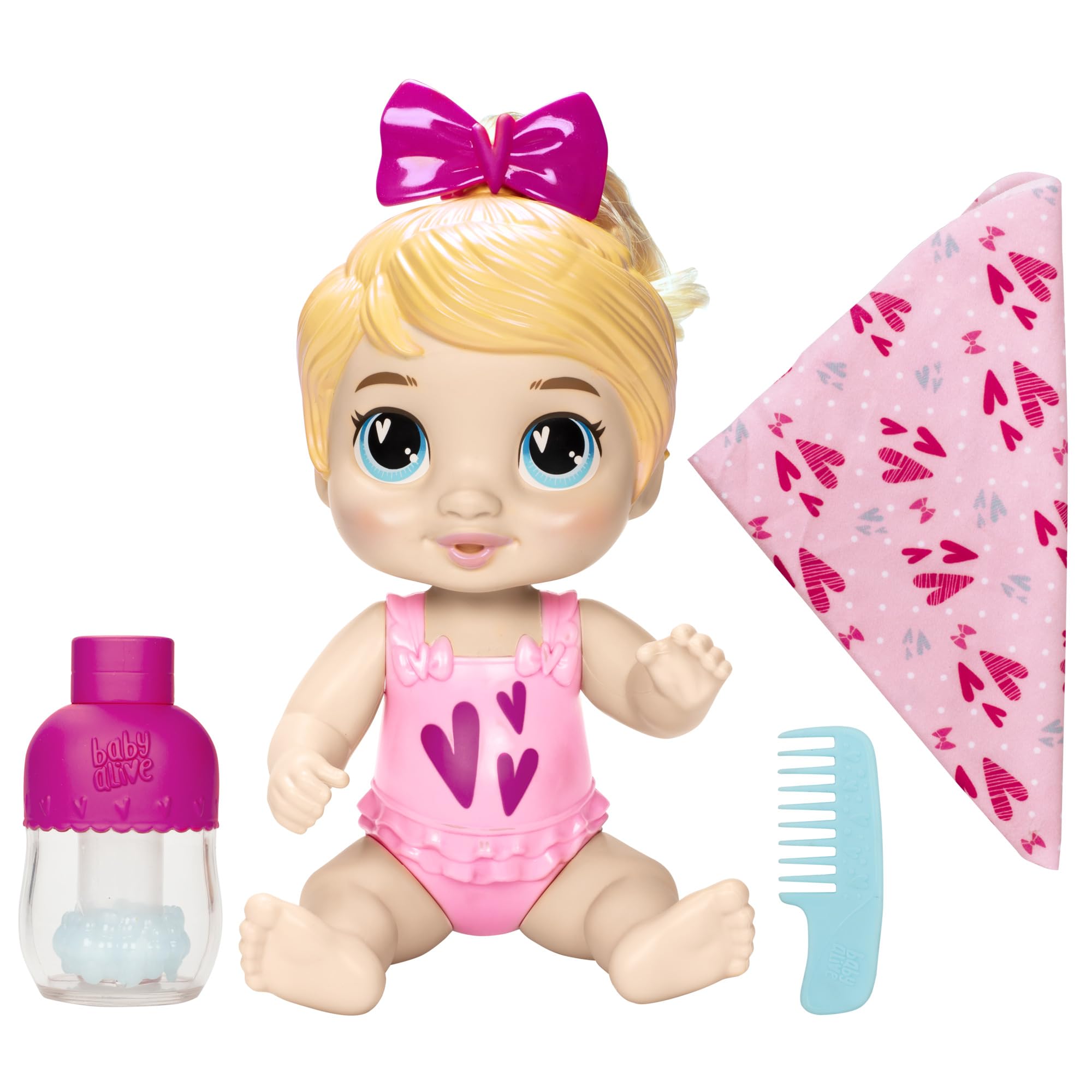 Baby Alive Shampoo Snuggle Harper Hugs Blonde Hair 11 Inch Water Baby Doll Playset - Interactive Bath Time Toy for 3 Year Old Girls & Boys, Perfect for Pretend Play and Sensory Development