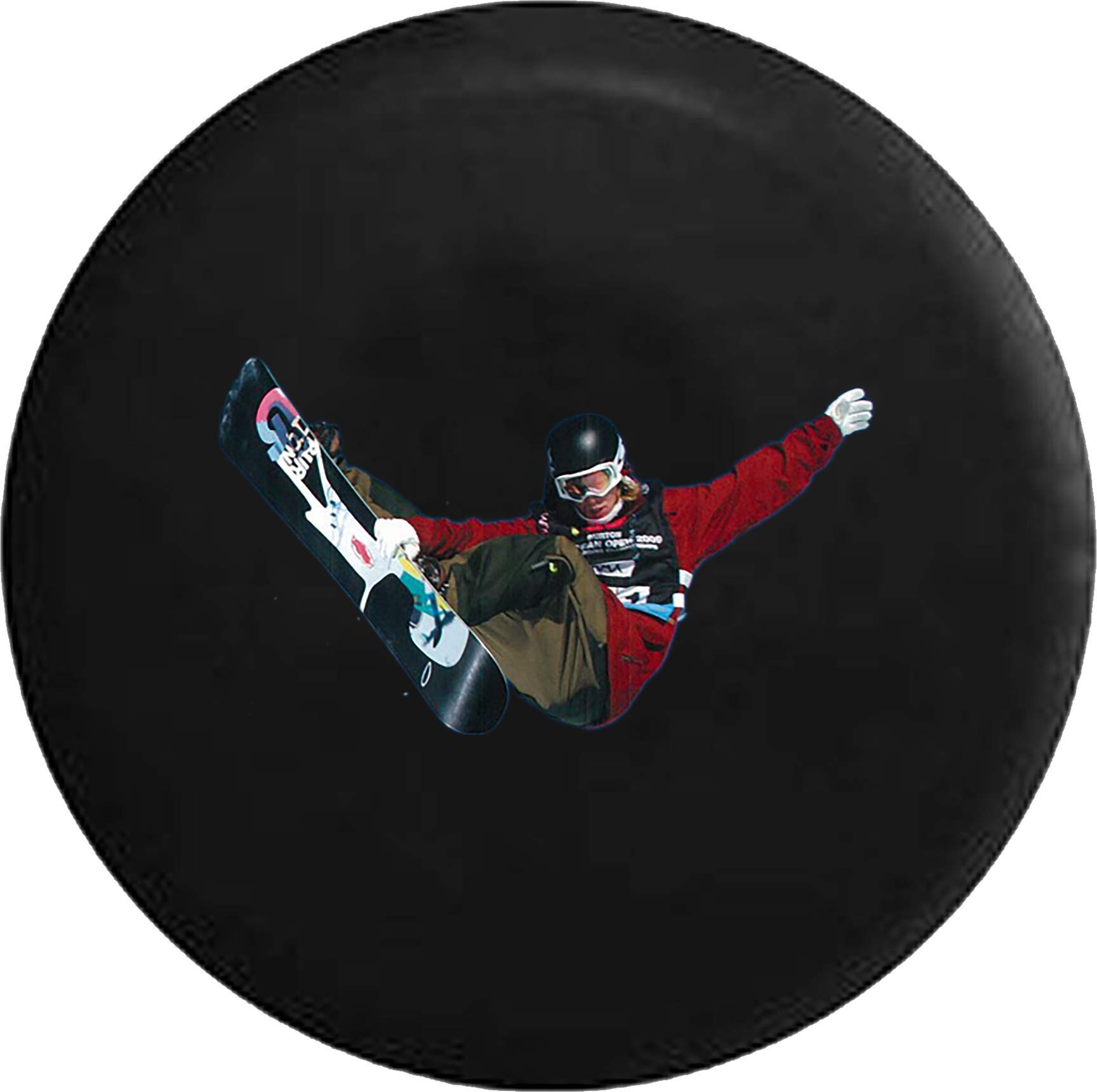 35 Inch Spare Tire Cover for Snowboarding & Winter Sports - Durable Halfpipe Downhill Snow Tricks Accessory for Trucks, SUVs & Jeeps