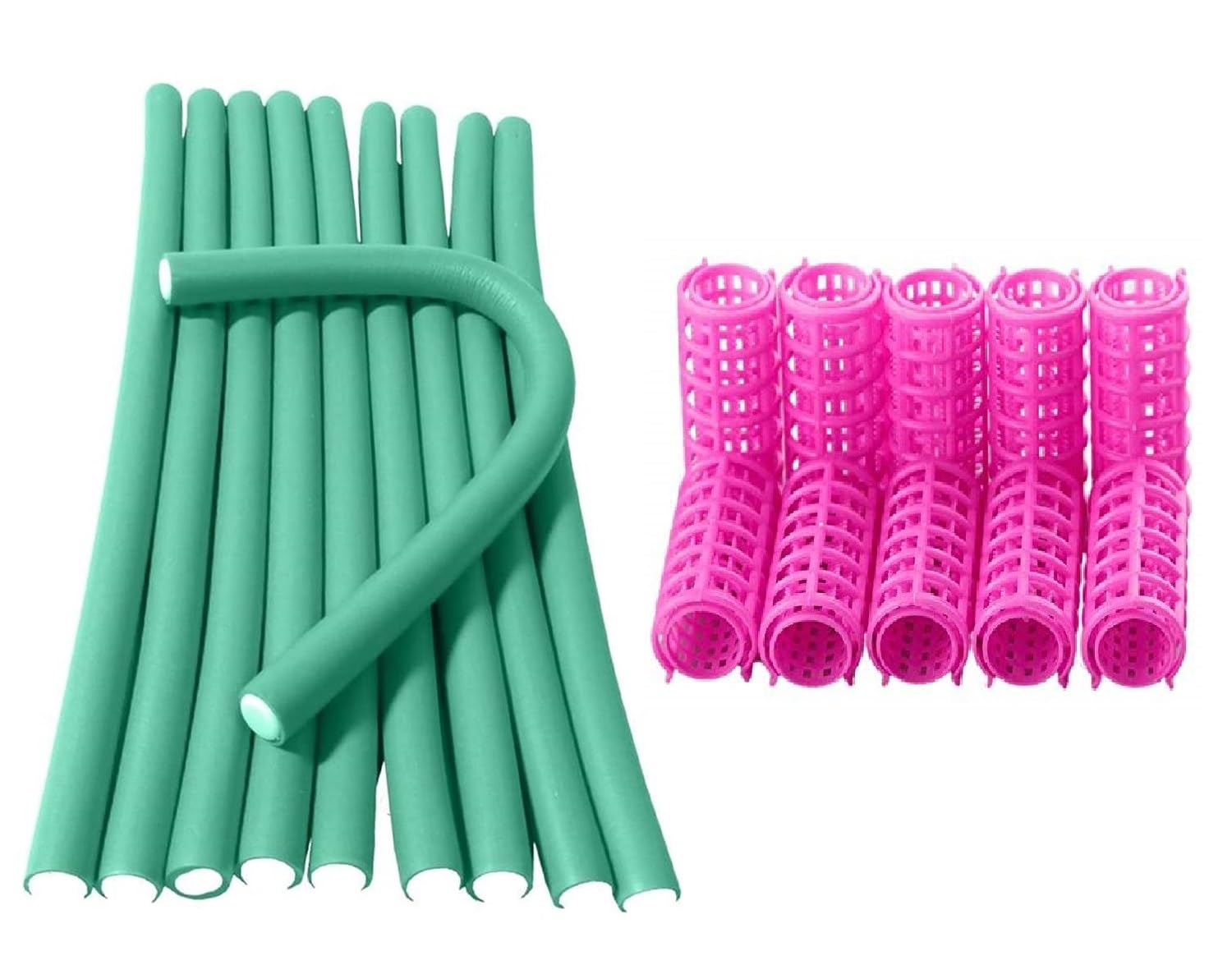 GLAMEZONE Hair Roller and Juda Pins Combo Set - Multicolor Hair Curlers for Girls - Perfect for Styling, Updos, and Special Occasions