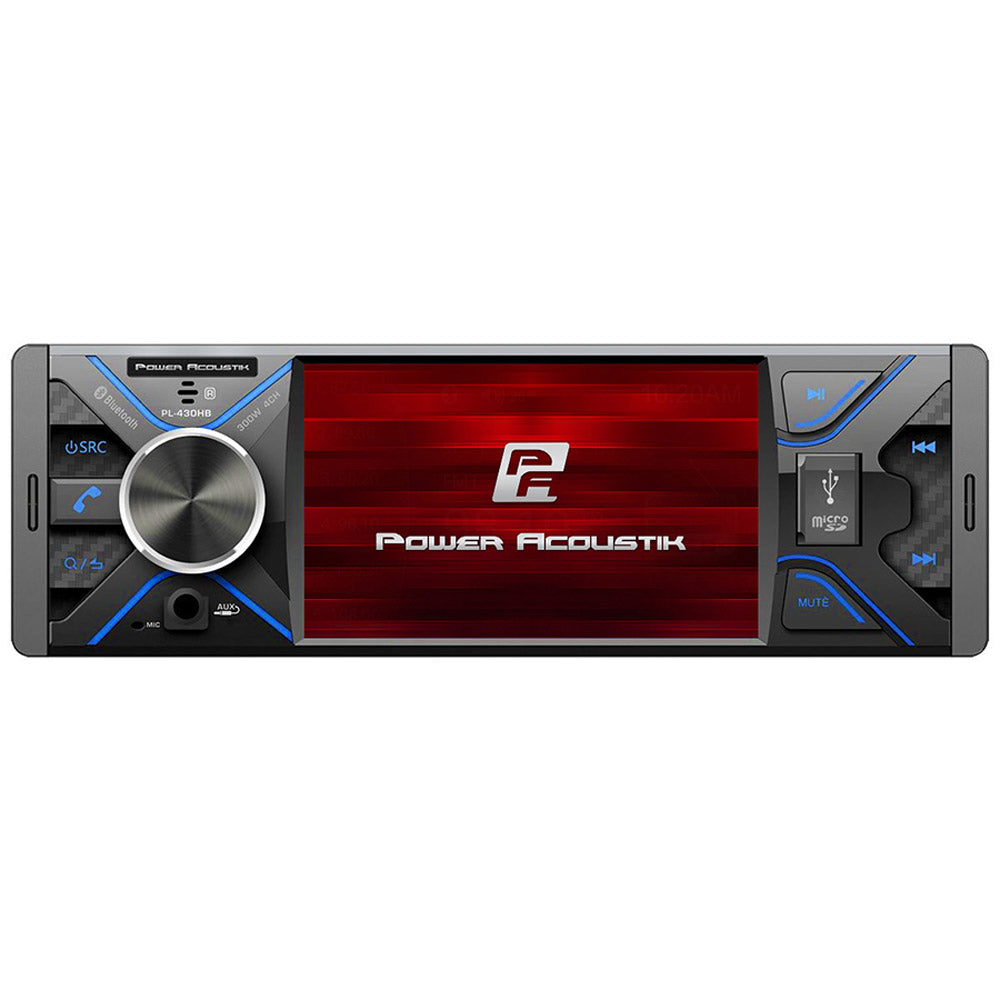 Power Acoustik PL 430HB Single DIN Car Stereo with Detachable 4.3
