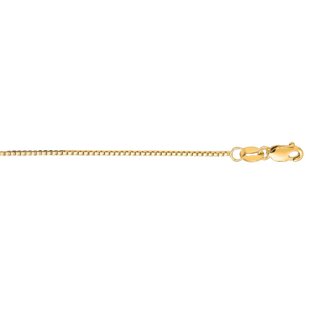 14K Gold .75mm Classic Box Chain Necklace for Women - Dainty & Elegant Jewelry Gift for Birthday, Anniversary & Special Occasions