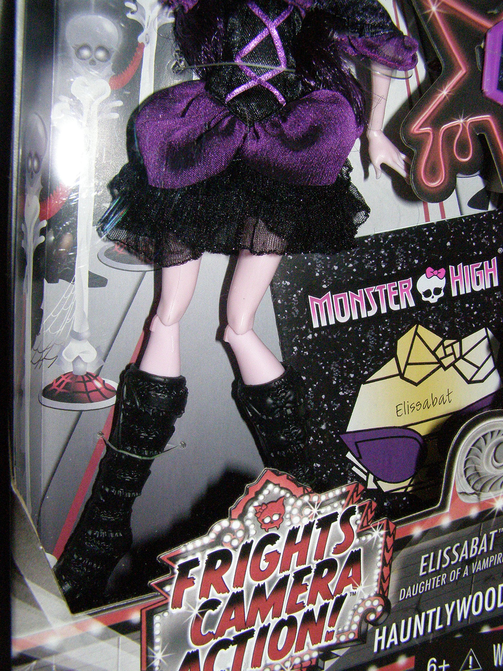 Monster High Frights Camera Action Elissabat Doll - Collectible Fashion Doll for Kids & Fans - Perfect for Playtime, Display & Gifting