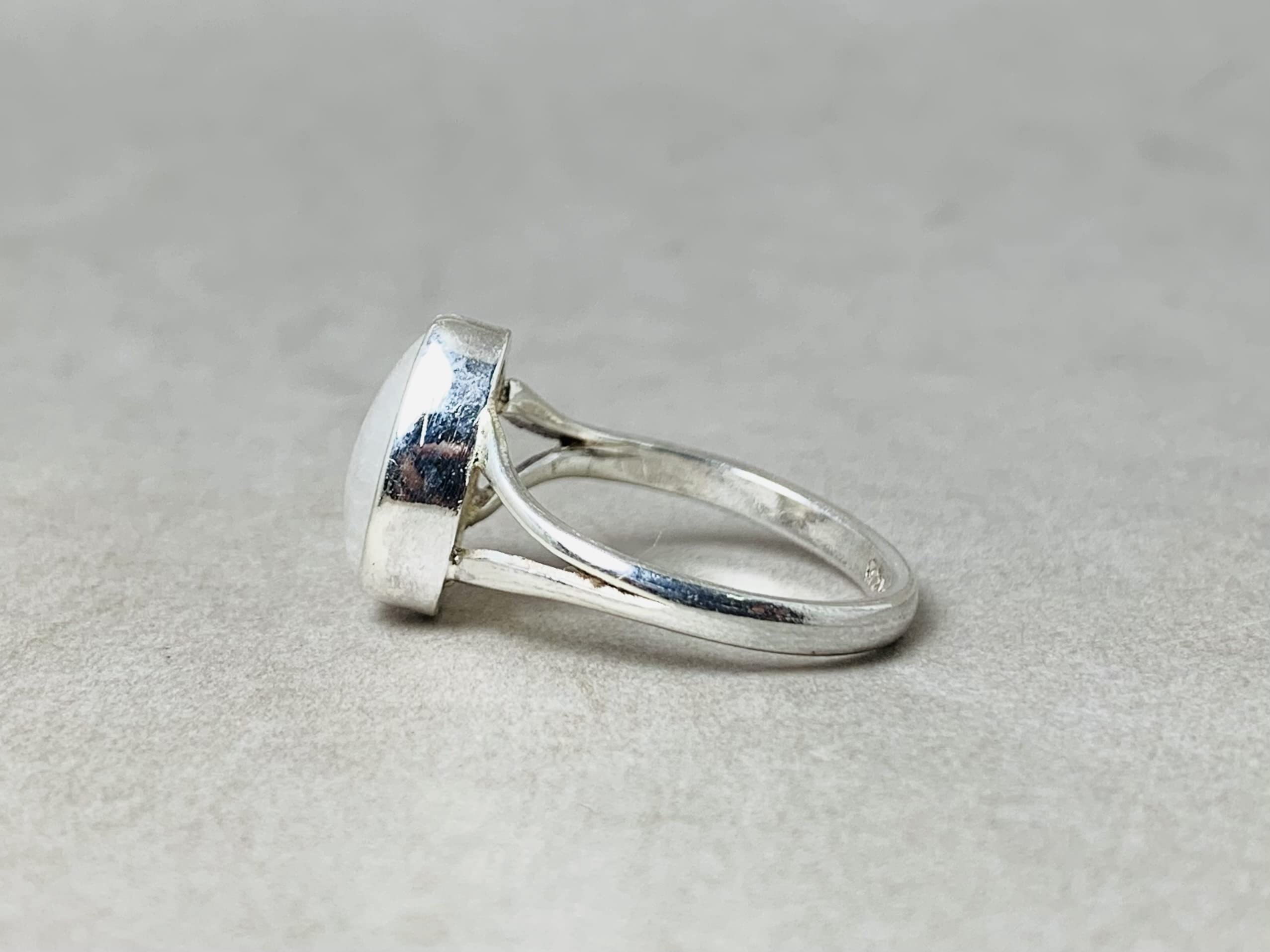 925 Sterling Silver Rainbow Moonstone Ring – Handmade Pear Cut Blue Fire Moonstone Jewelry for Women, Everyday Wear & Gift Giving (Size E 1/2) | Perfect for Weddings, Anniversaries & Boho Fashion