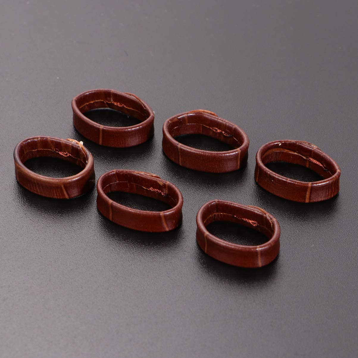 Hemobllo 6pcs 18mm Leather Watch Strap Loop Band Holder Keeper Retainer Ring - Black Replacement Watch Repair Parts for Men Women DIY Accessories