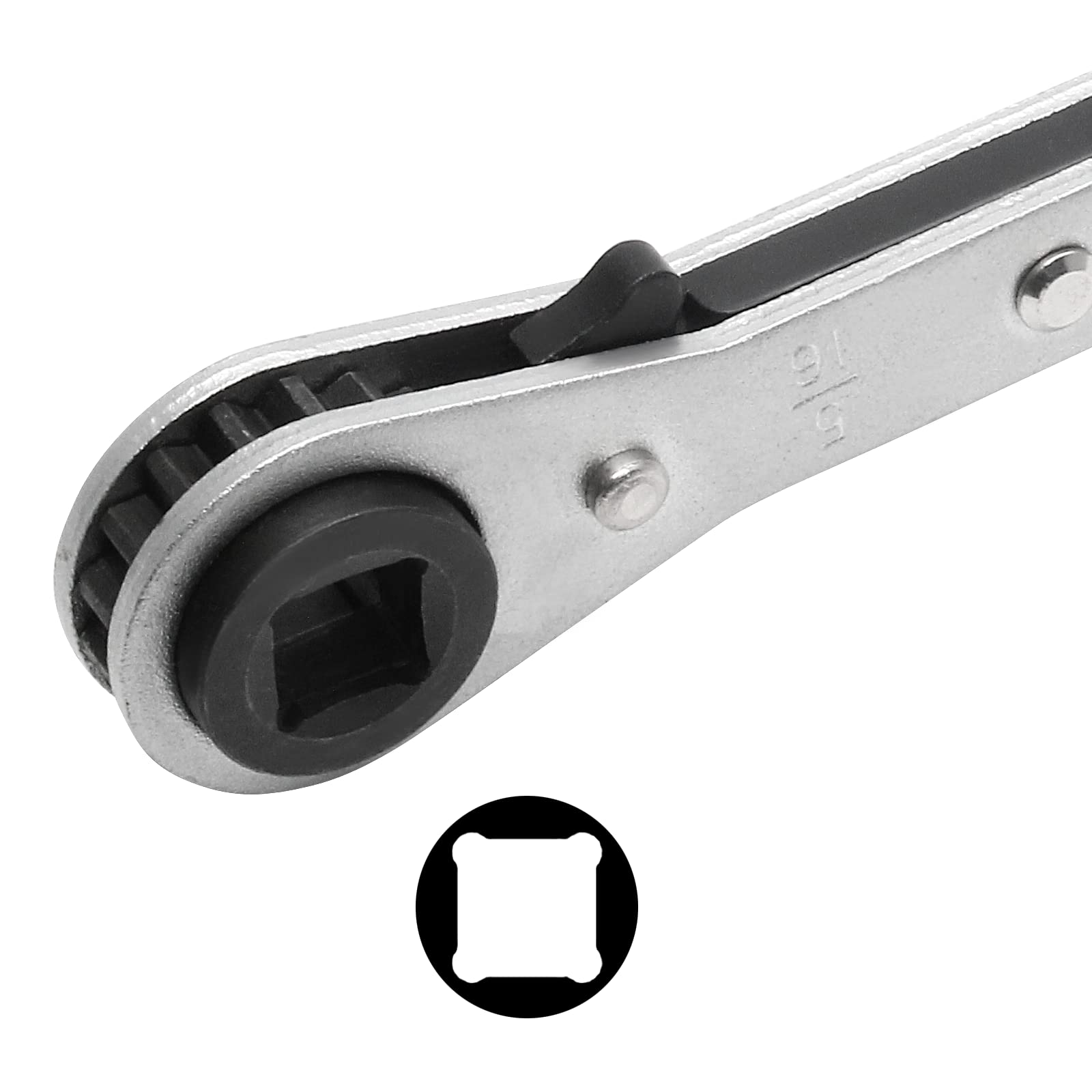 3-Piece Ratcheting Wrench Set - 3/16