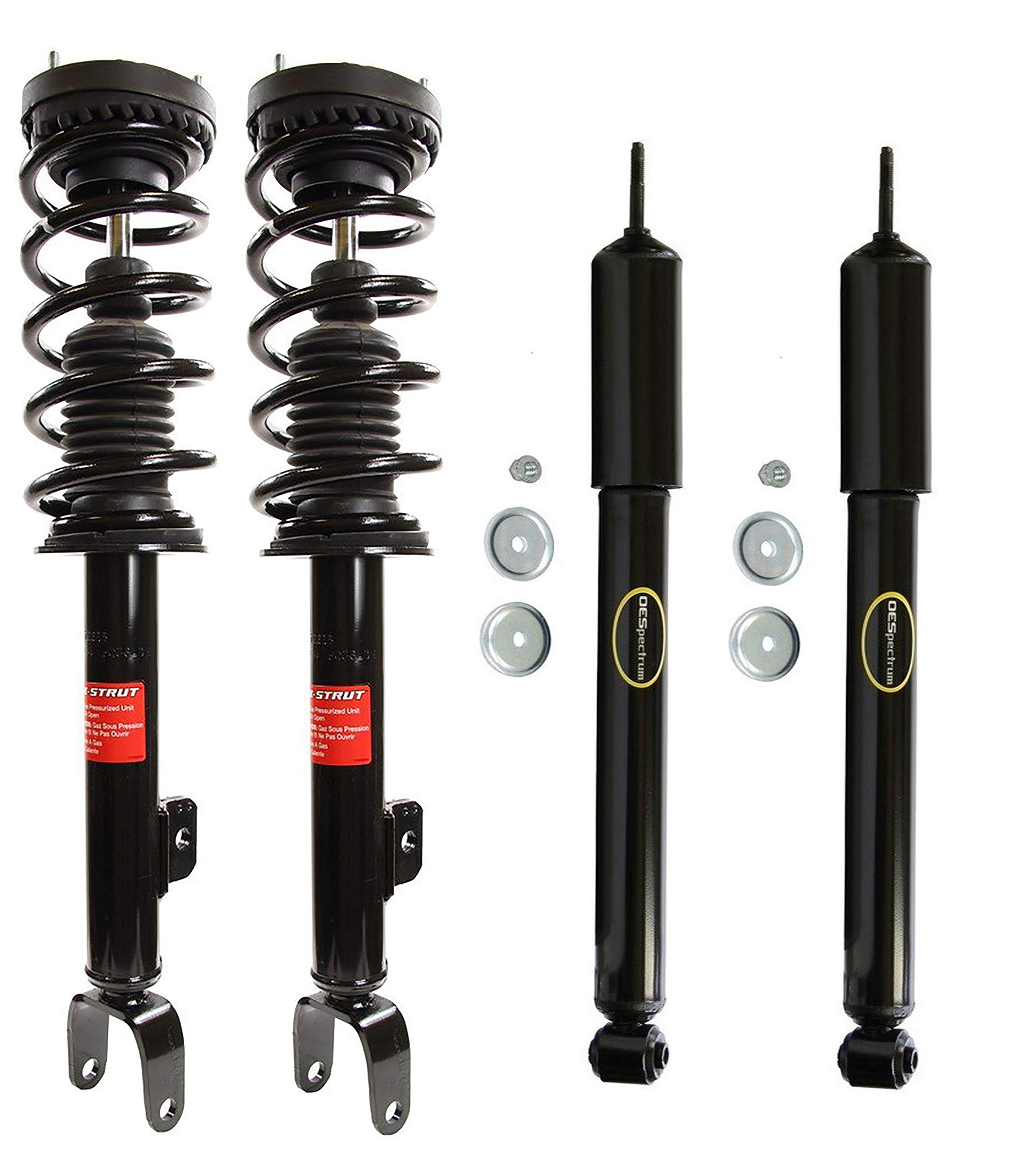 Monroe Front Struts Coil Springs & Rear Shock Absorber Kit for Dodge Charger Challenger RWD - Smooth Ride & Enhanced Handling for Daily Commute & Performance Driving