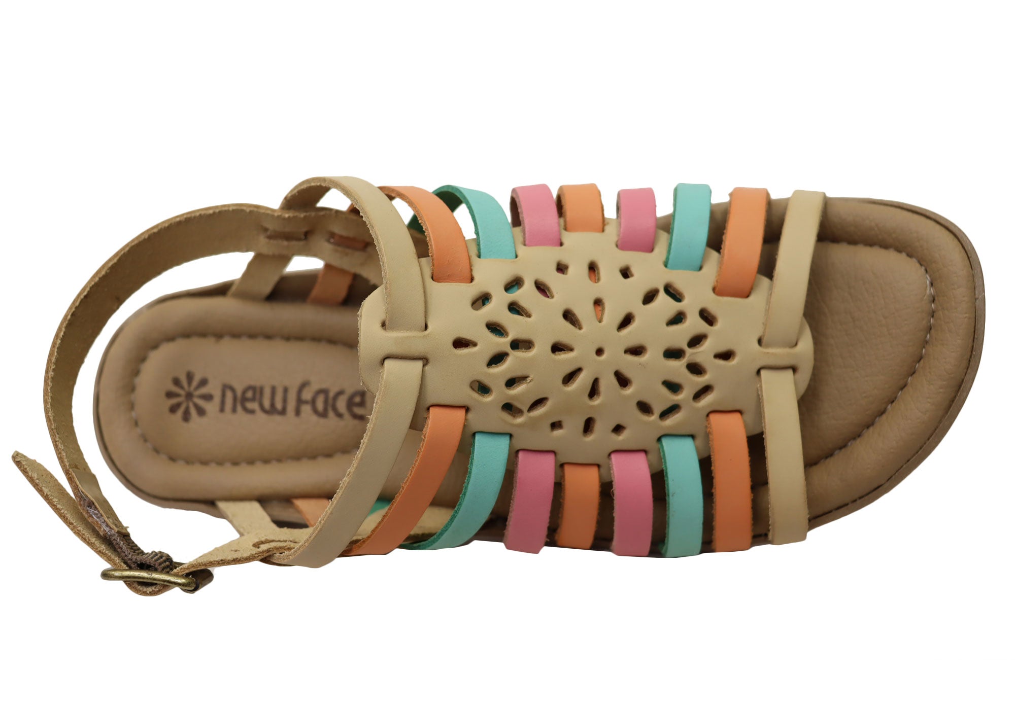 New Face Mary Women's Comfortable Leather Sandals - Handmade in Brazil - Perfect for Summer, Beach & Casual Outings
