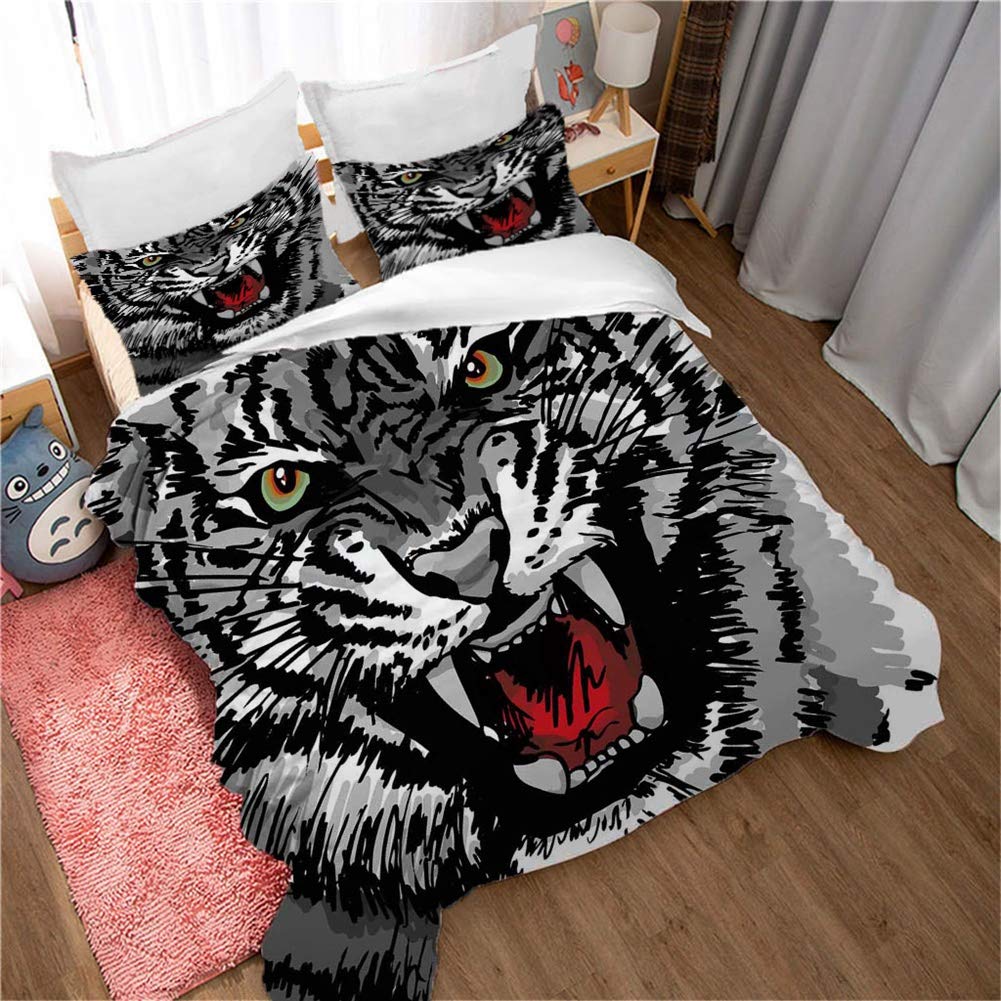 Premium 3-Piece Quilt Cover Set with Pillowcases - Soft & Breathable Bedding Kit for King/Queen Size Beds - Luxury Home Textile for Cozy Bedroom Decor (Ideal for Master Bedrooms, Guest Rooms & Airbnb Stays)