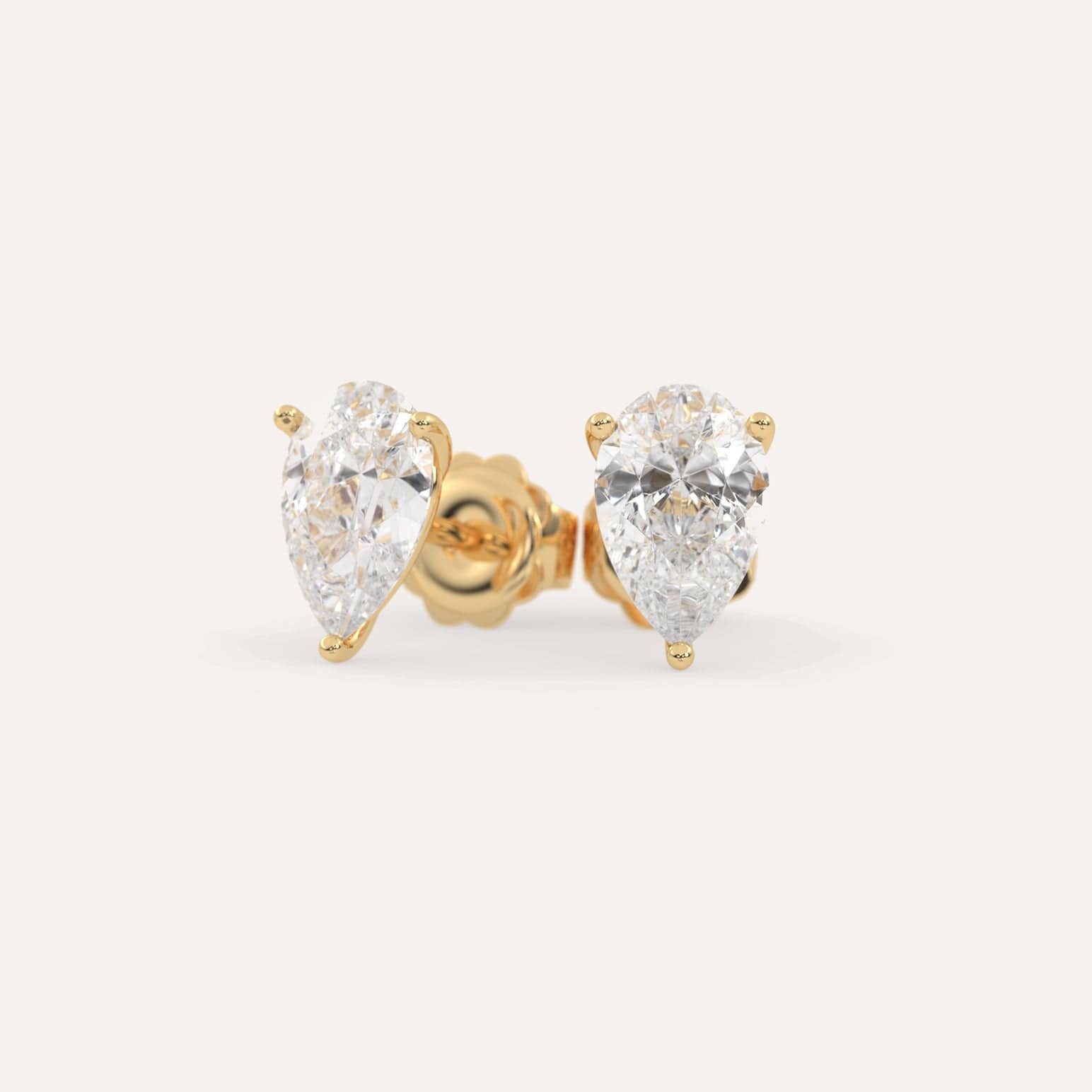 4 Carat Pear Diamond Stud Earrings - 14K White Gold Dangle Earrings for Women, Perfect for Weddings, Anniversaries & Special Occasions