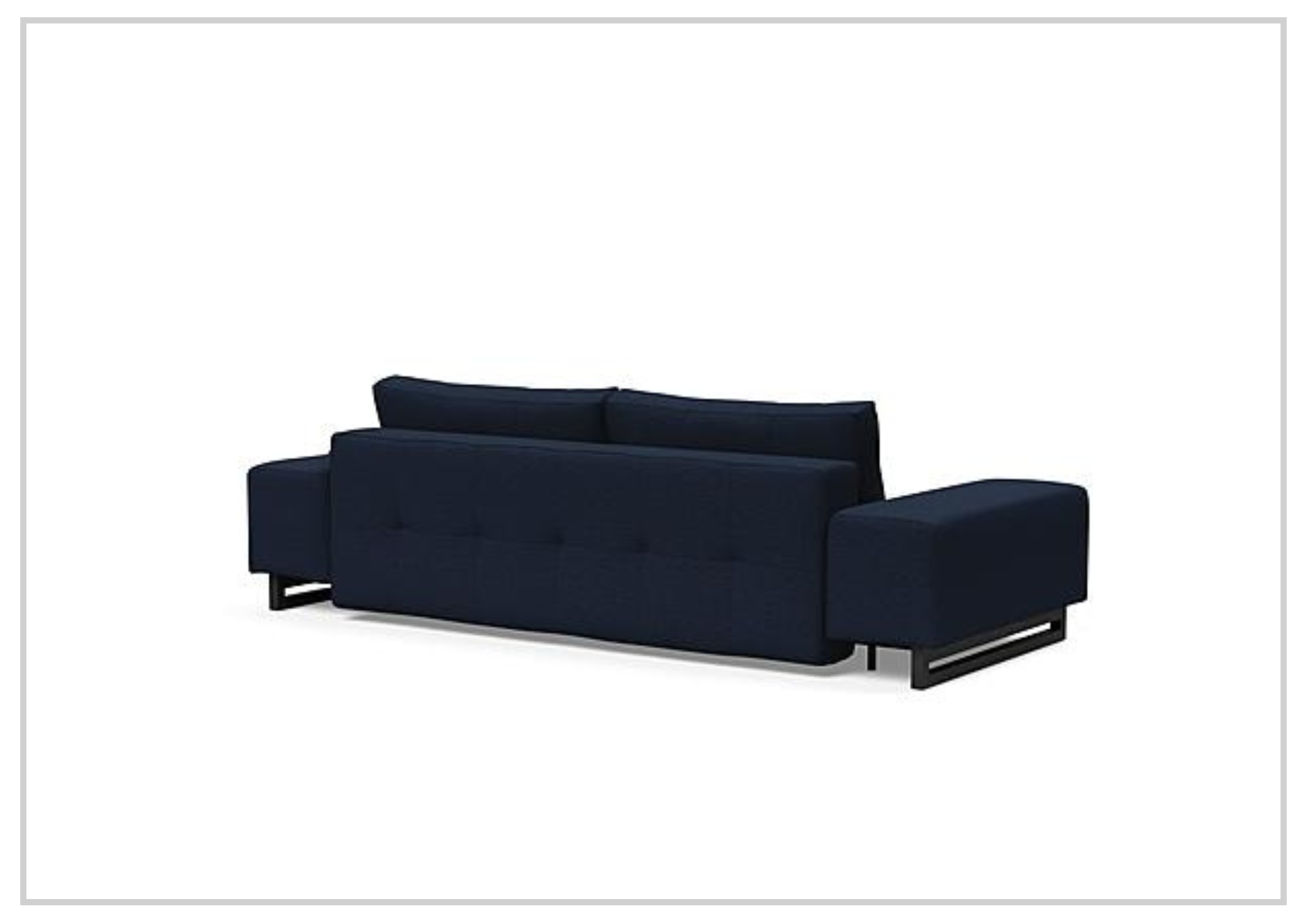 Innovation Living Grand DEL 2-Seater Fabric Sleeper Sofa with Ottoman - Convertible Bed & Lounge Chair for Small Spaces, Guest Rooms & Apartments