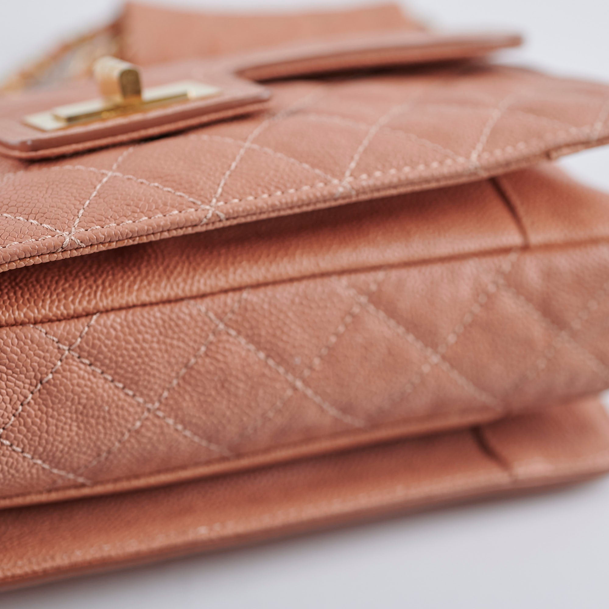 Chanel Seasonal Quilted Caviar 2.55 Reissue Single Flap Bag in Terracotta - Luxury Designer Handbag for Women, Perfect for Evening Events & Special Occasions