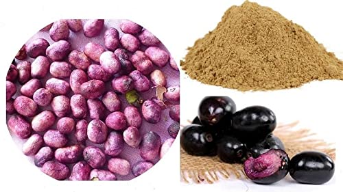 SEJAL AYURVEDA Jamun Guthli Powder | 250g Black Plum Seed Powder | Natural Ayurvedic Remedy for Diabetes & Digestion | Perfect for Smoothies, Tea & Herbal Remedies