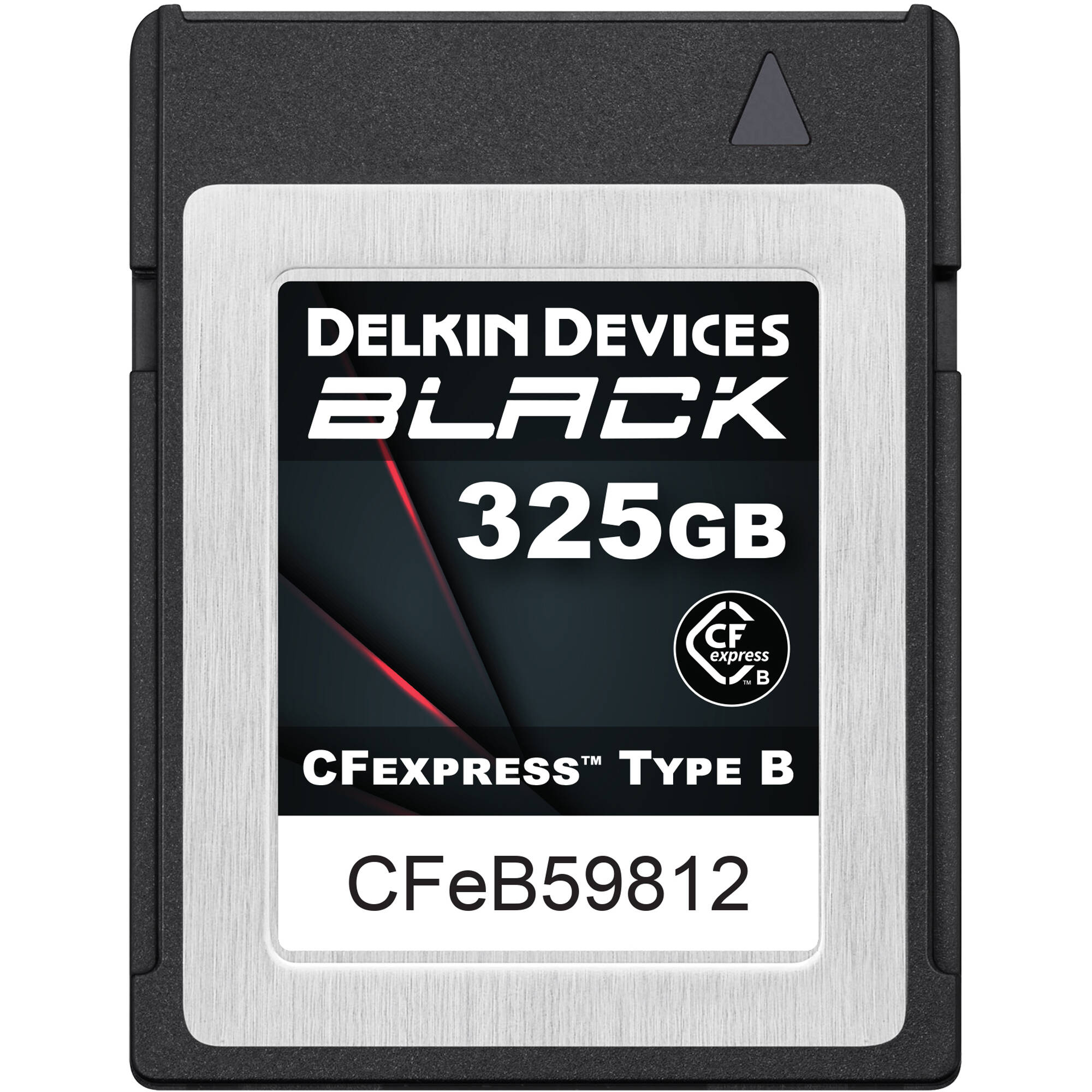 Delkin Devices 325GB BLACK 4.0 CFexpress Type B Memory Card - High-Speed Performance for Professional Photography & 4K Video Recording