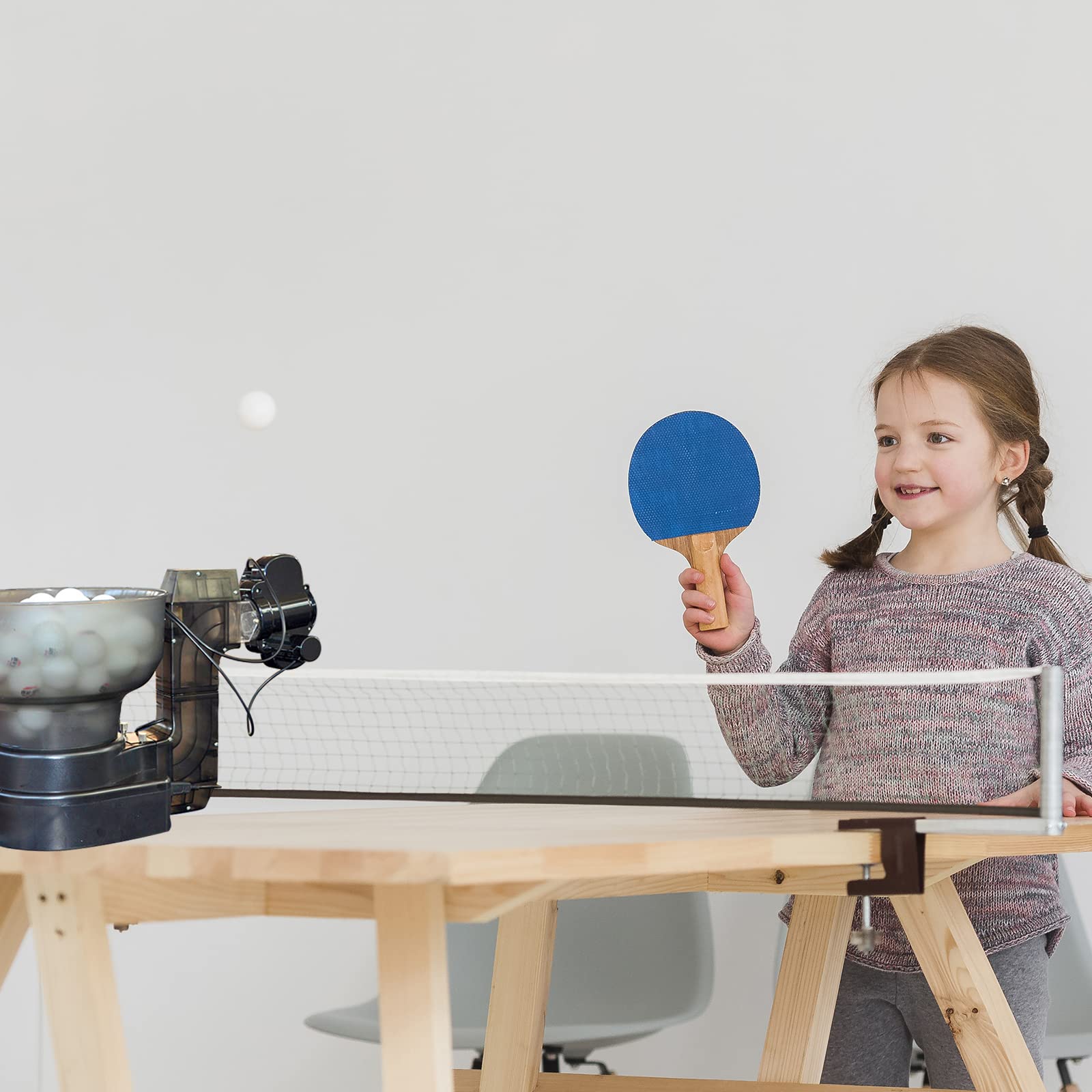 Kweetle HP-07 Portable Table Tennis Robot - Automatic Ping Pong Ball Machine with 36 Spin Variations | Training Equipment with Table Tennis Balls (Machine Only) | Perfect for Home Practice & Professional Coaching