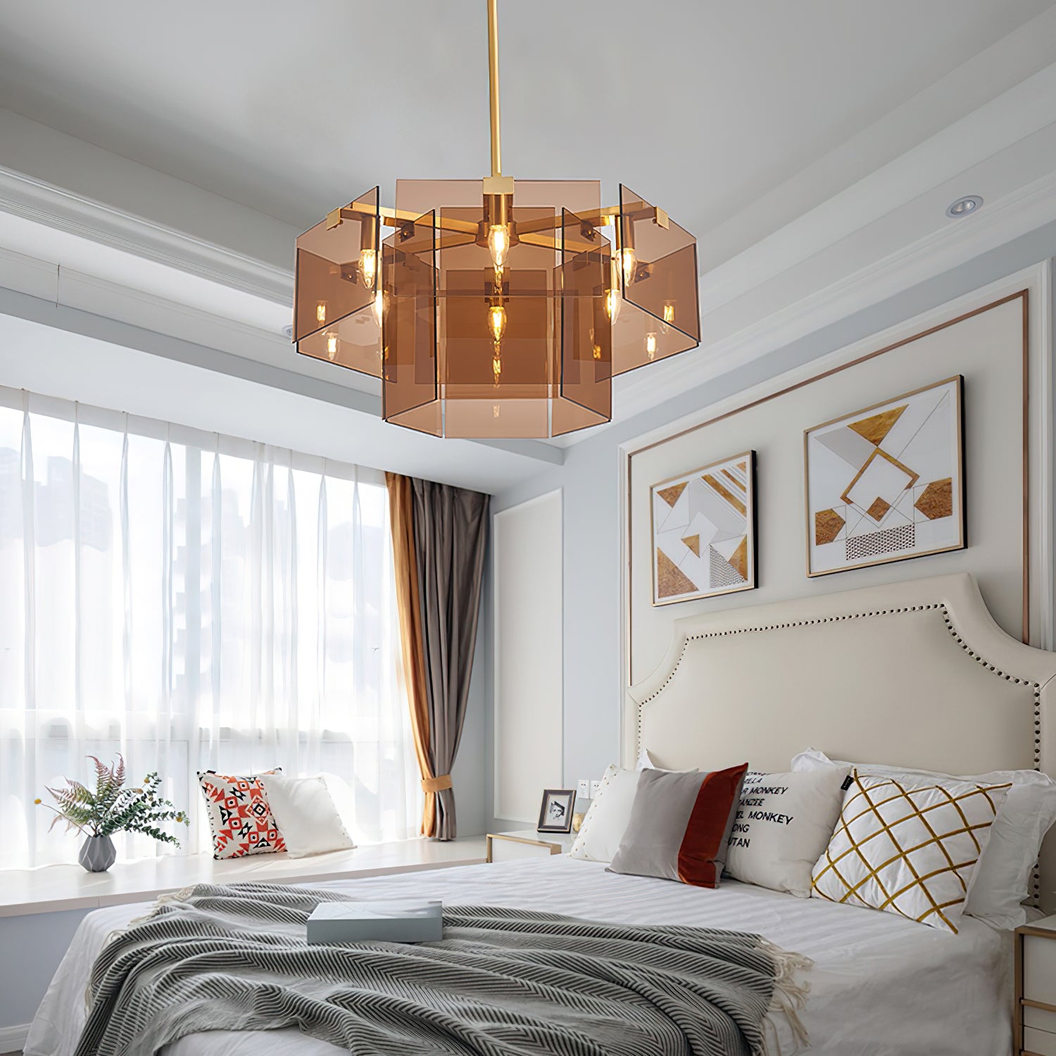 Gregory Chandelier - Elegant Crystal Ceiling Light Fixture for Dining Room & Bedroom | Modern Home Decor Lighting