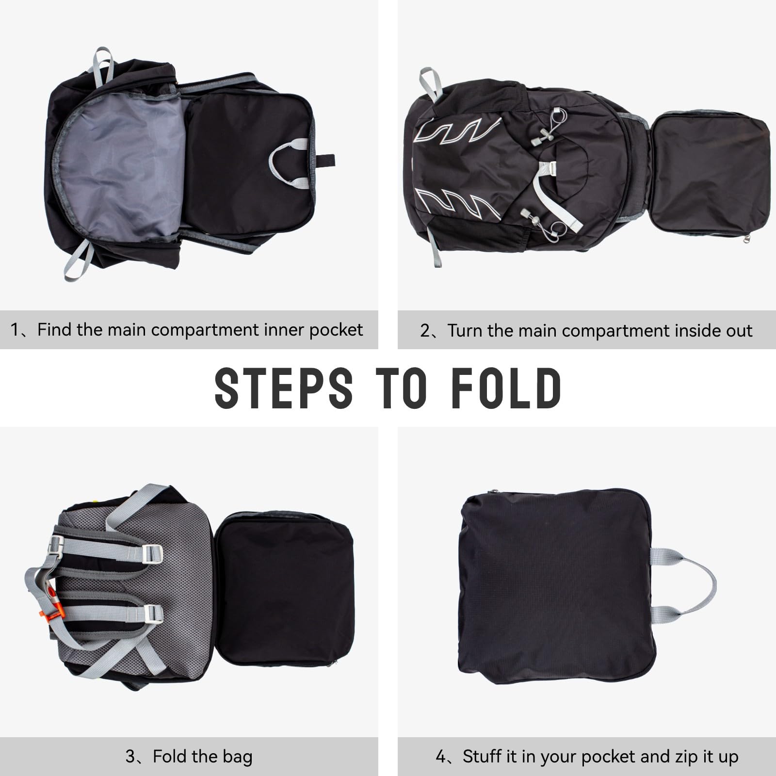 **25L Lightweight Hiking Backpack - Foldable Daypack for Hiking, Cycling, Travel & Camping | Hydration Compatible, Durable & Compact for Outdoor Adventures**