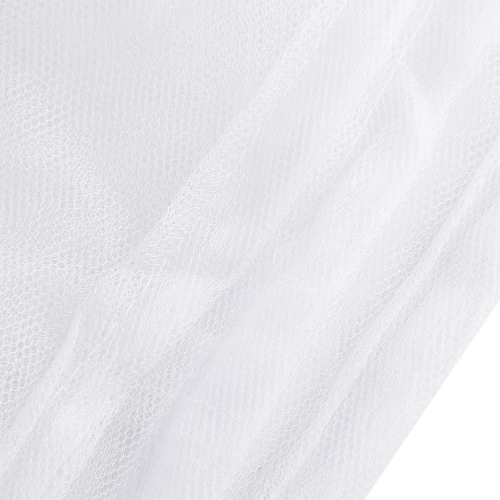 Universal 4 Corner Mosquito Net for Full to King Size Beds - White, Bedroom Protection