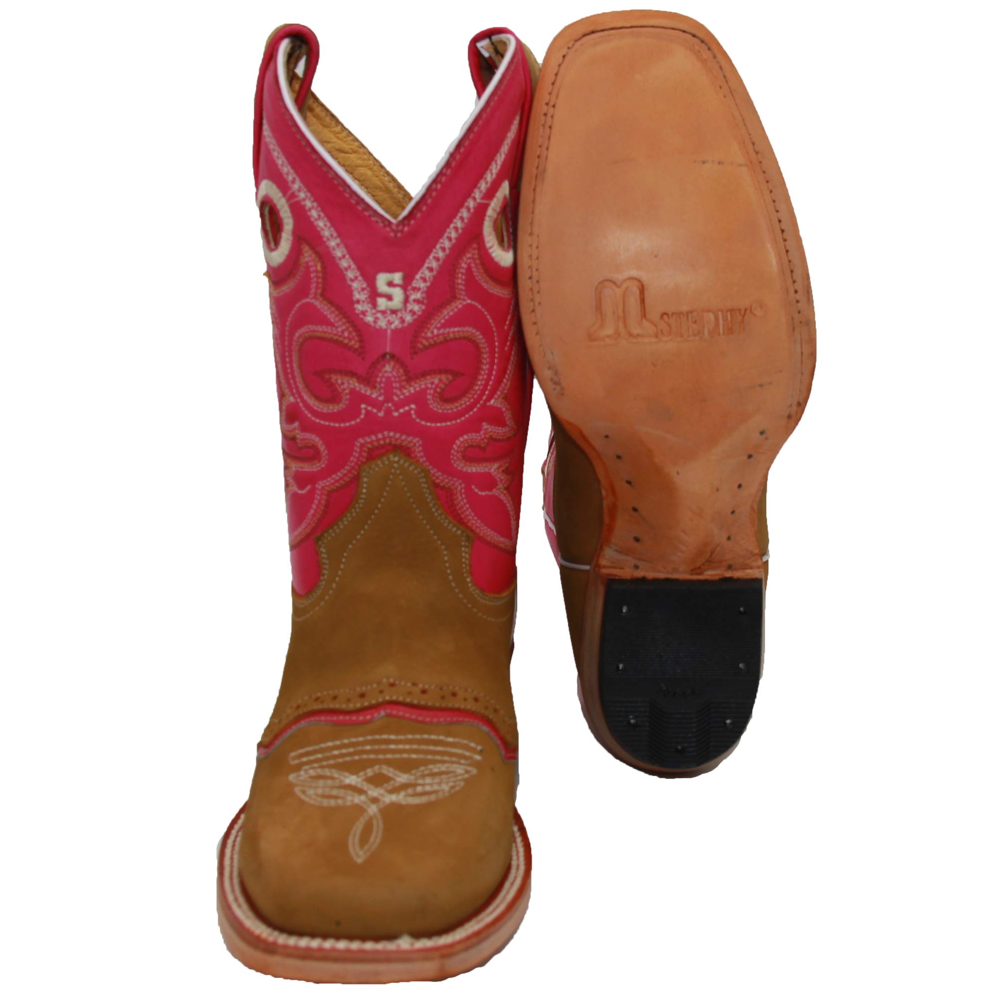 Women's Genuine Leather Cowboy Boots - Western Square Toe Cowgirl Boots for Rodeo, Country Dancing & Outdoor Riding | Comfortable & Stylish