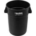 44 Gallon Heavy-Duty Black Trash Can - Commercial & Industrial Use - Durable Outdoor Garbage Bin for Warehouses, Restaurants & Offices