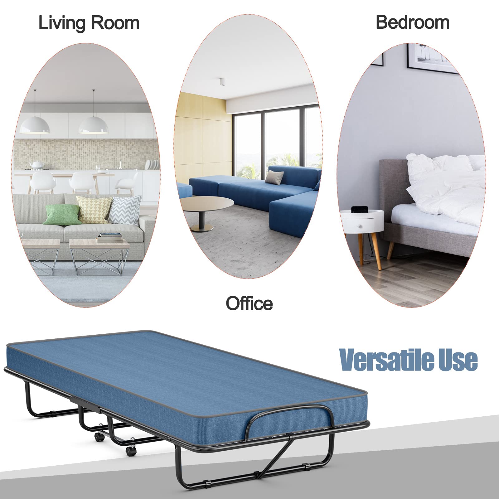 GOFLAME Folding Bed with 4