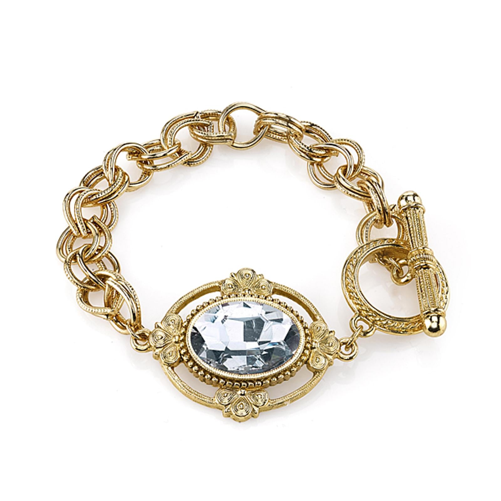 Gold Tone And Crystal Clear