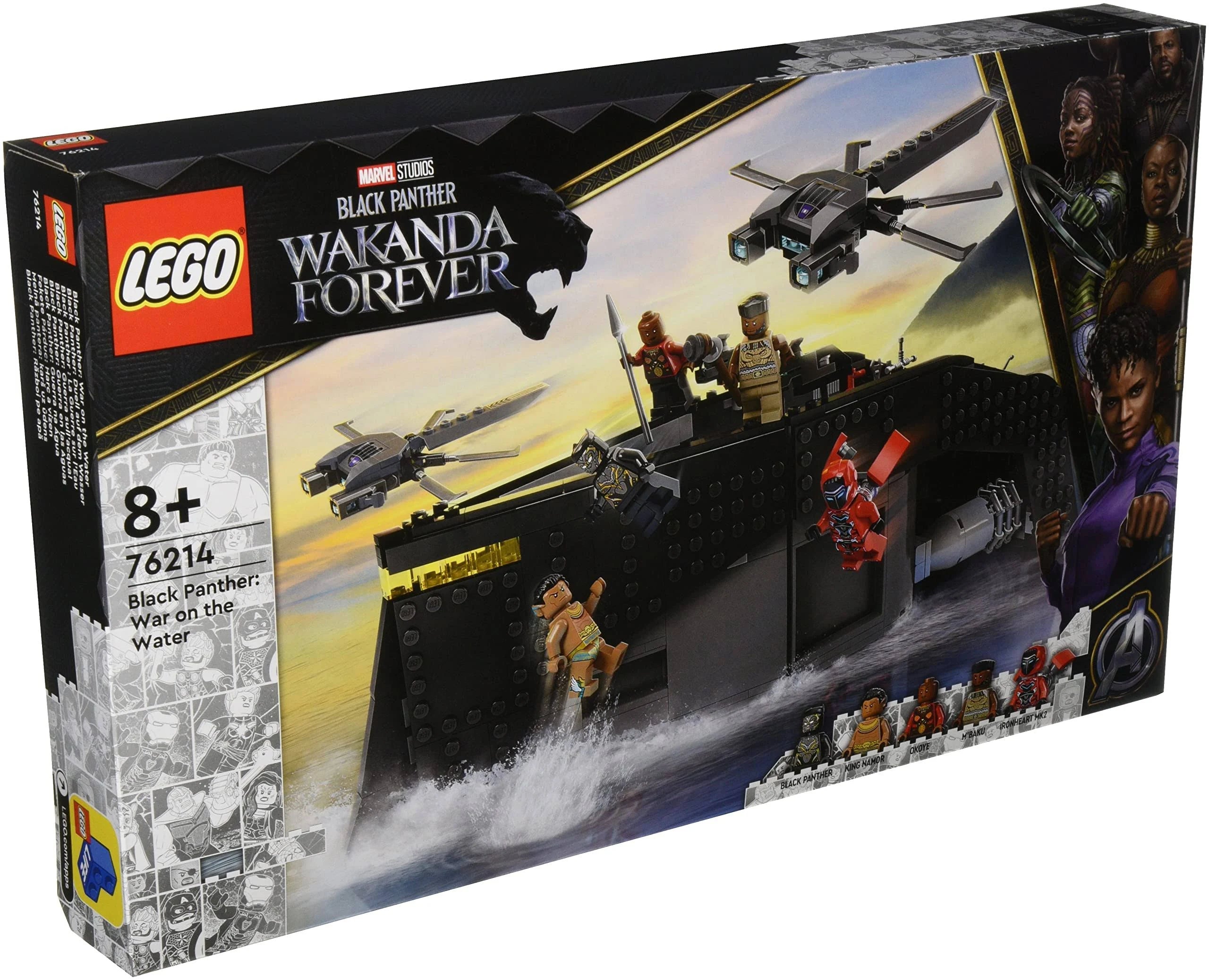 LEGO Black Panther War on the Water Building Set 76214 | Marvel Superhero Toy for Kids & Collectors | Creative Play & Display Gift Idea