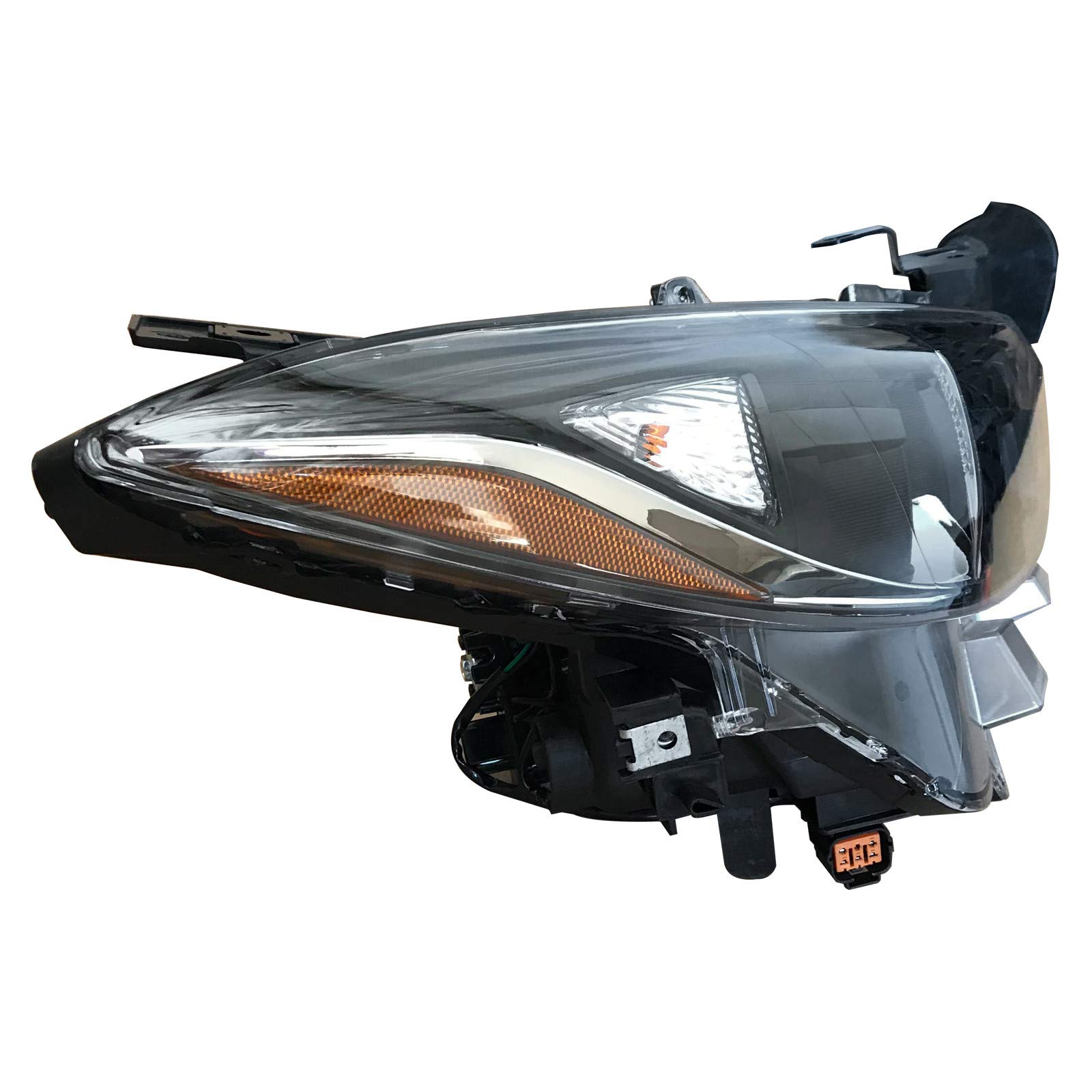 High-Performance Aftermarket Halogen Projector Headlights Assembly Set - Compatible with 2014-2016 Mazda 3 (Replaces MA2502144 & MA2503144) - Driver & Passenger Side Pair - Enhanced Night Visibility for Safer Driving