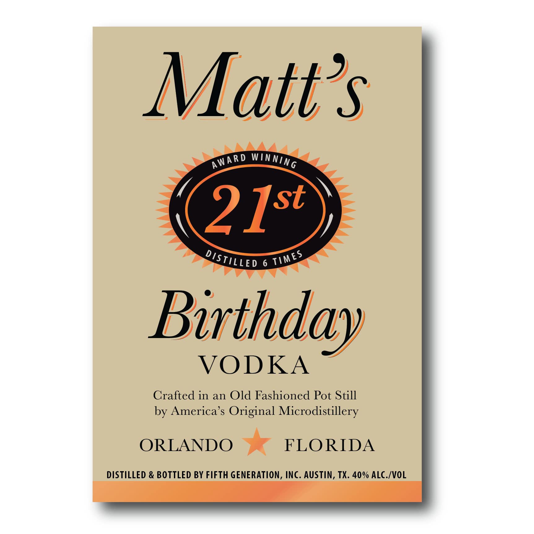 Custom Tito's Vodka Bottle Labels - Personalized Name Tags for Liquor Bottles | Perfect for Parties, Weddings & Gifts