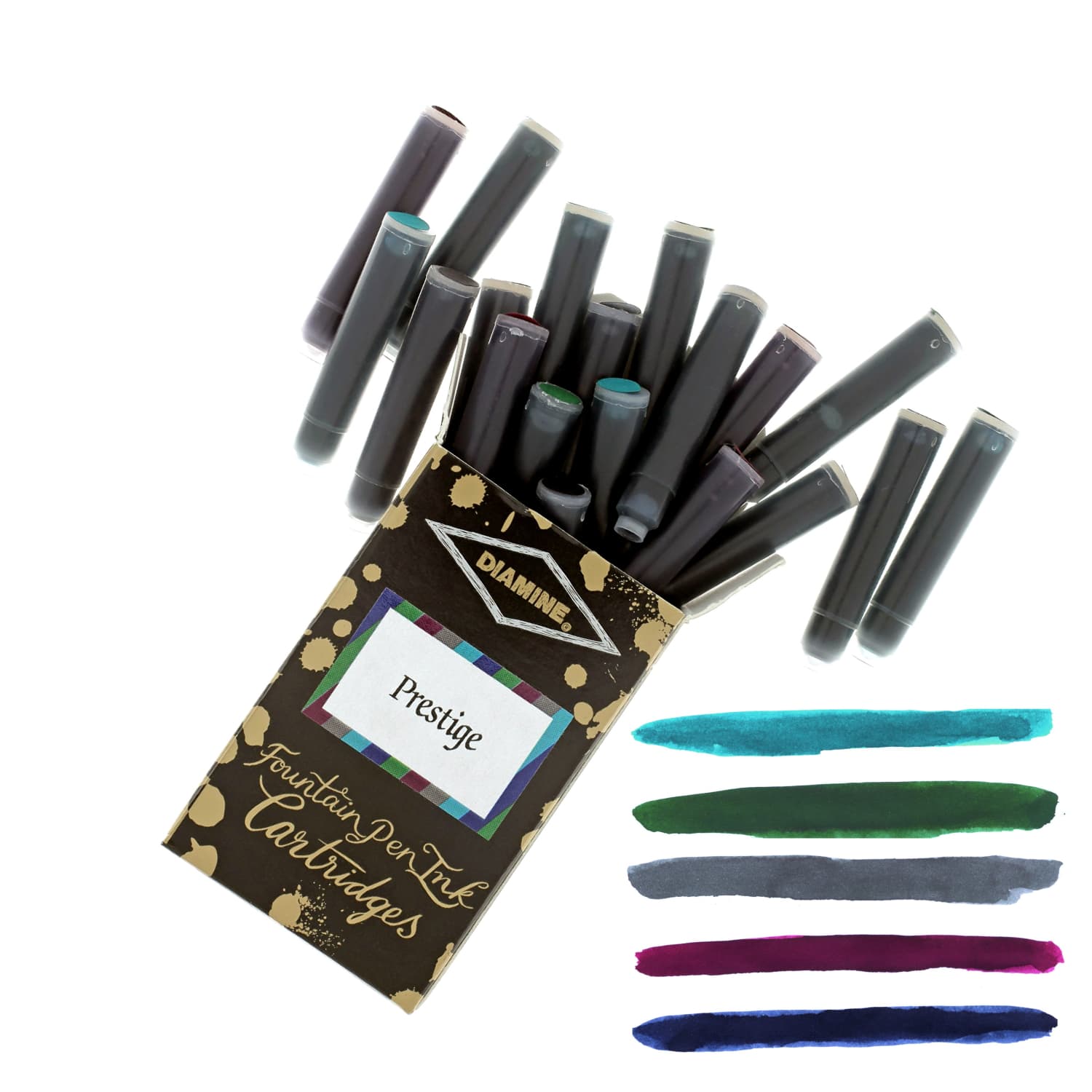 Premium Diamine Ink Cartridges - Pack of 20 for Fountain Pens | Ideal for Writing, Calligraphy & Office Use