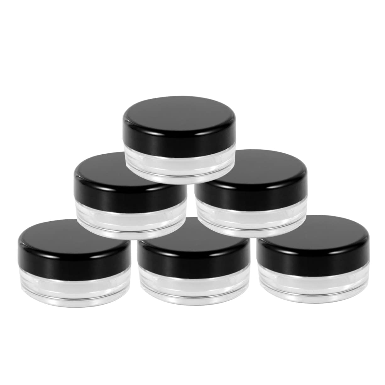 FRCOLOR 150 Pcs Clear Empty Cosmetic Jars - Refillable Lip Gloss Organizer, Eyeshadow Pigment Containers, Lotion Pots & Makeup Powder Holders - Portable Travel Size for DIY Beauty & Salon Use