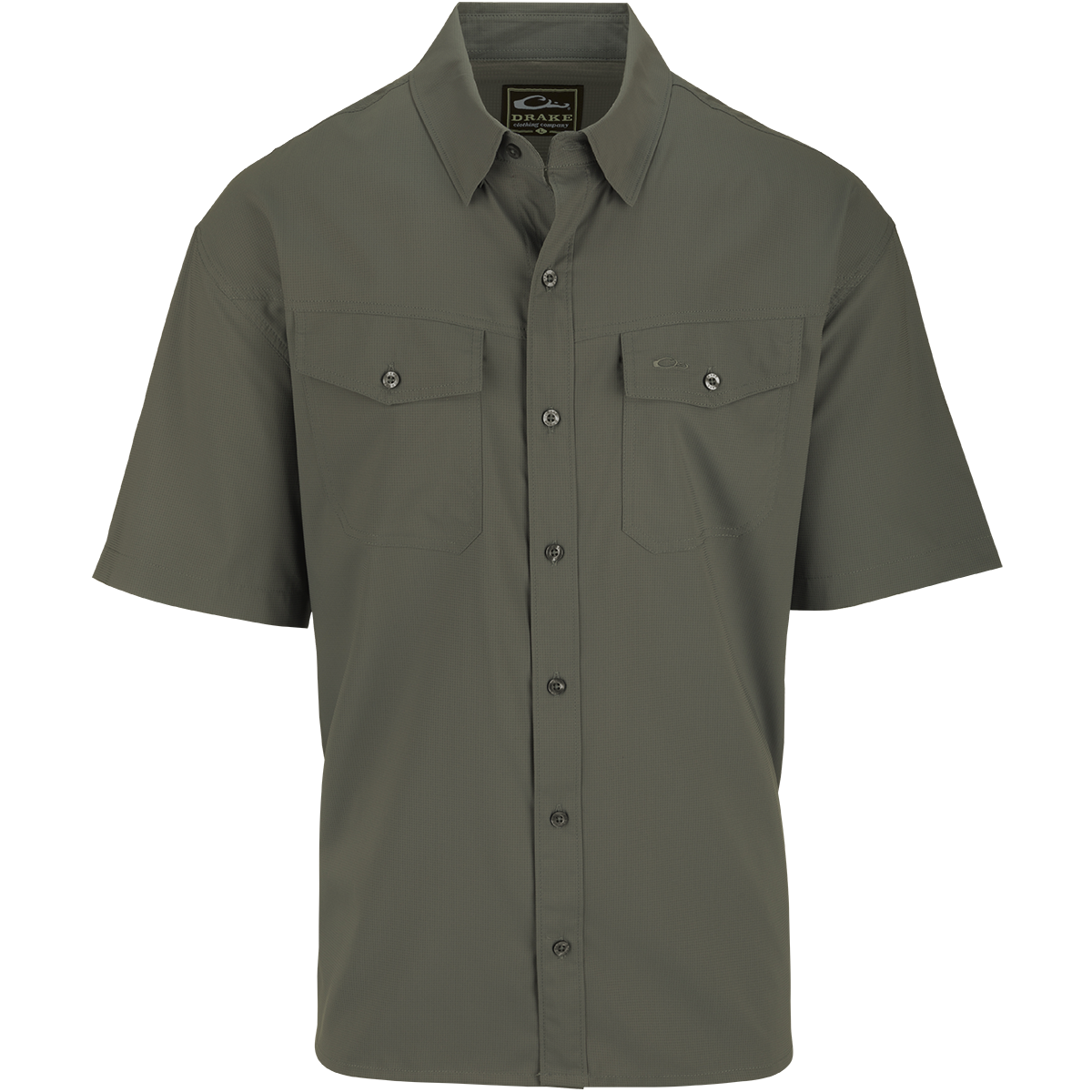 Men's Travel Solid Dobby Button Down Short Sleeve Shirt - Casual Summer Business Casual Shirt for Outdoor Travel, Office & Vacation