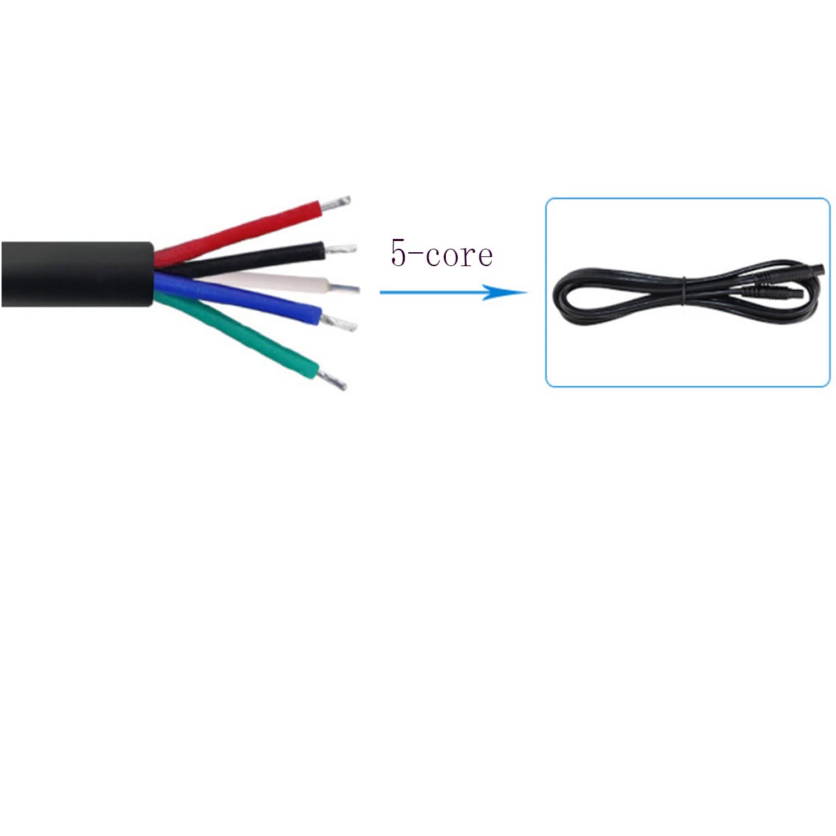 5 Pin Reversing Camera Extension Cable - 3FT/1M Male to Female Backup Camera Cable for Car Rear View Monitor & Dash Cam - Perfect for Vehicle Safety & Parking Assistance