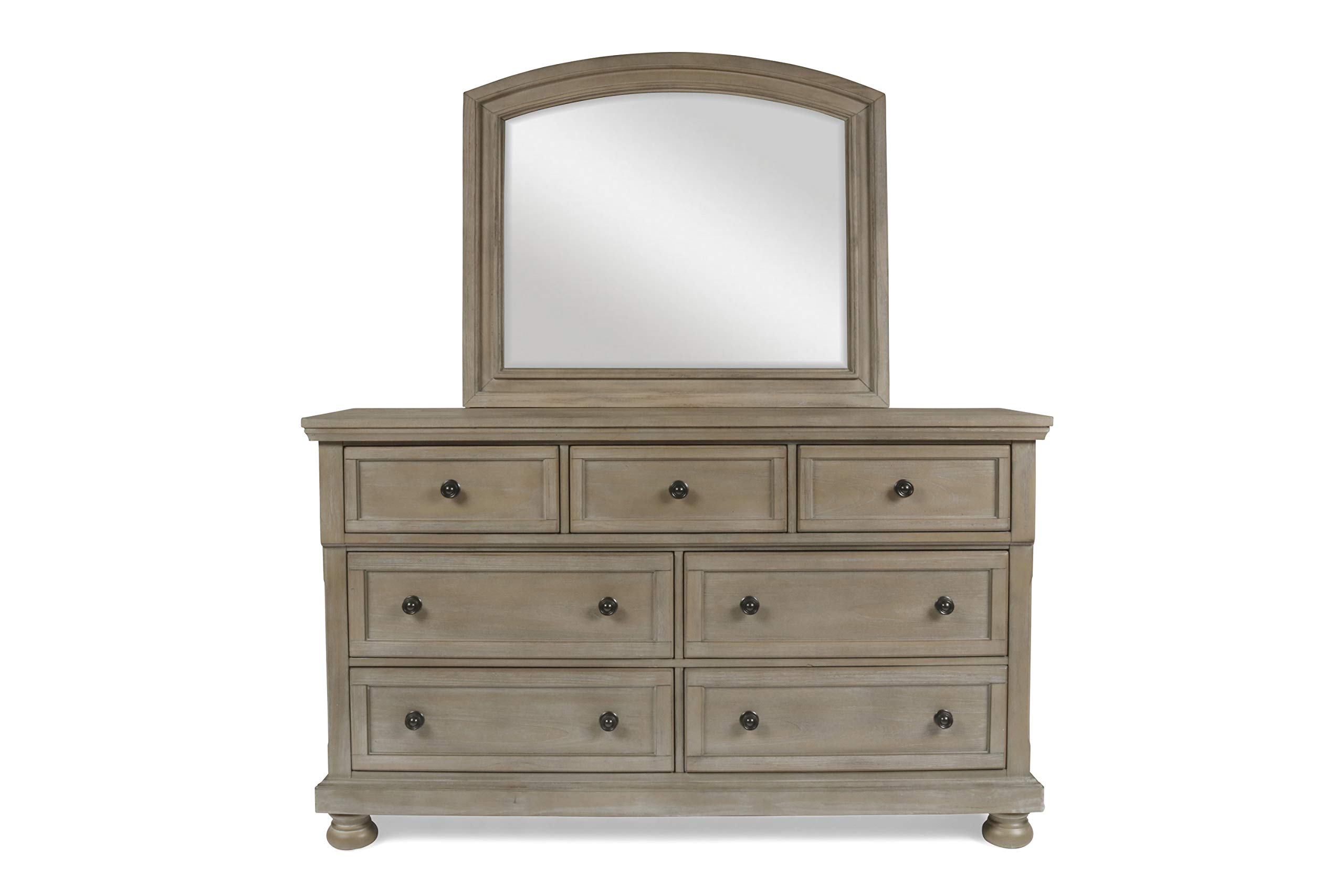 New Classic Furniture B2159-060 Allegra Mirror in Pewter - Elegant Wall Decor for Living Room, Bedroom & Entryway